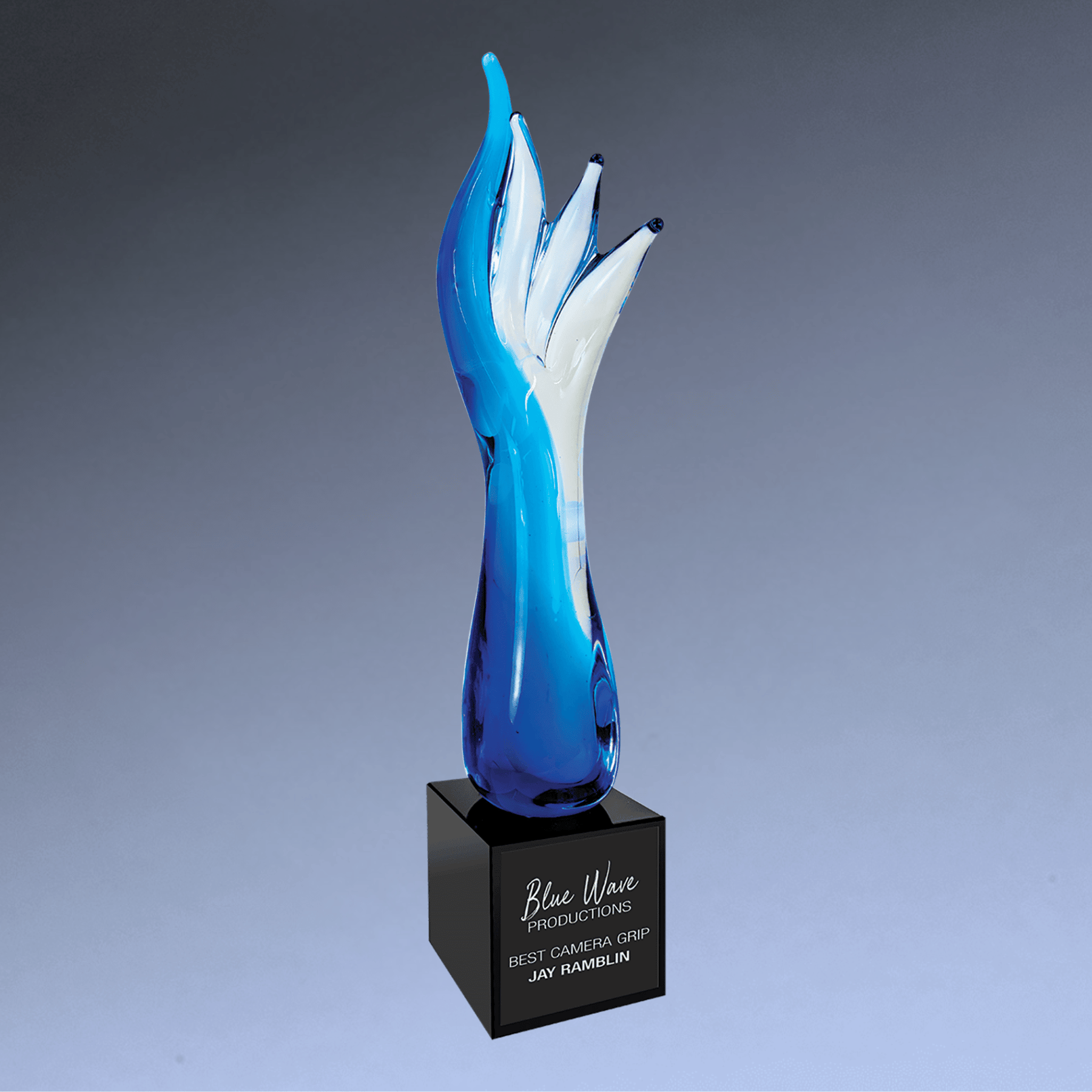 Hand-Blown Art Glass Award Sculptures | Personalized Engraving