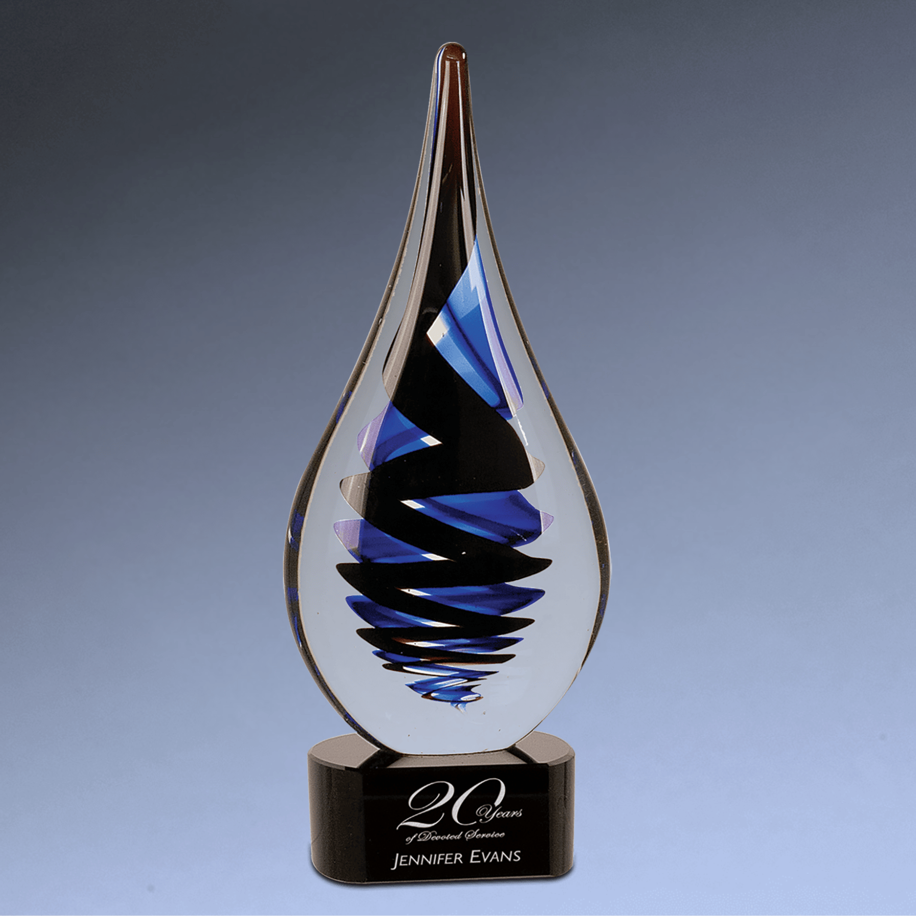 Hand-Blown Art Glass Award Sculptures | Personalized Engraving