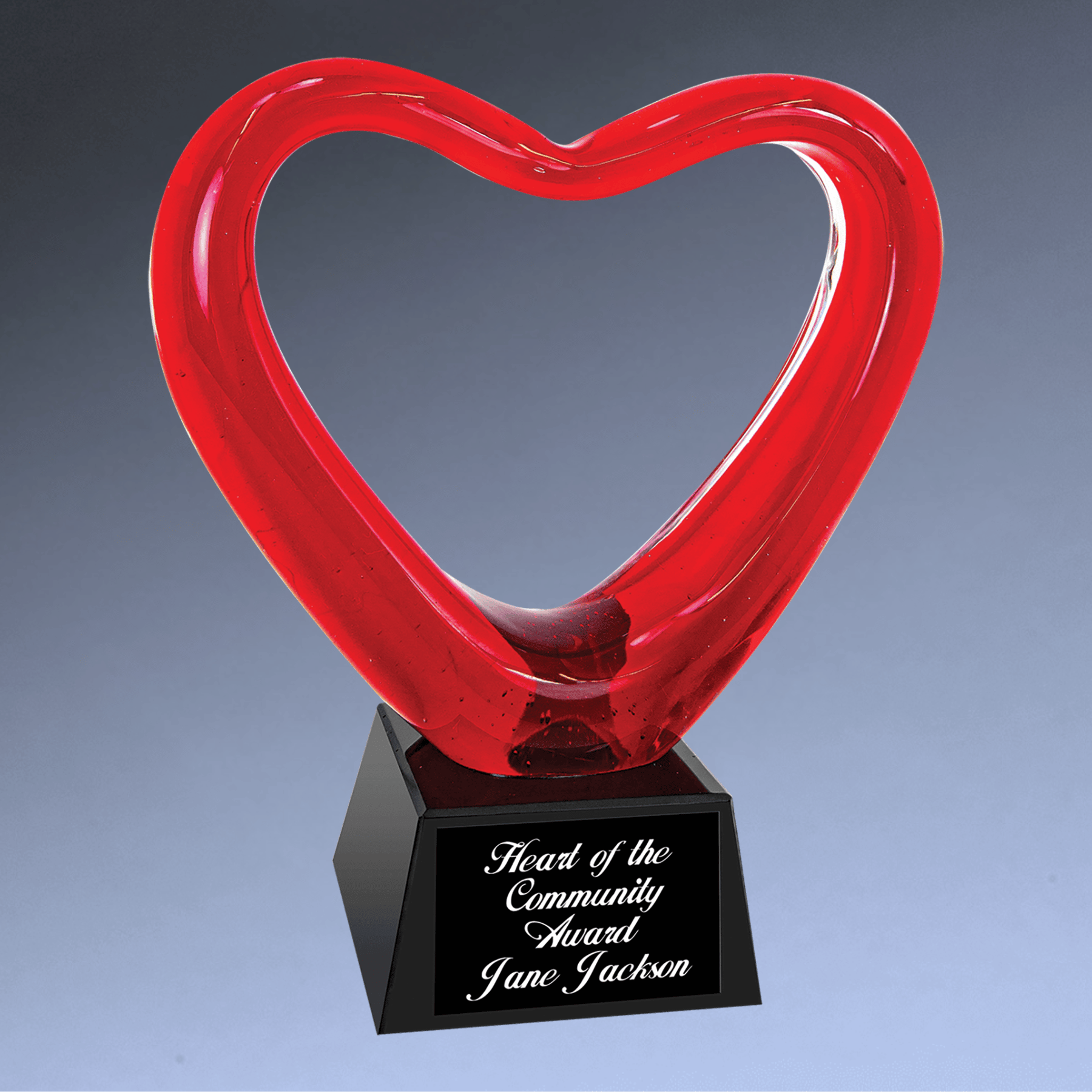 Hand-Blown Art Glass Award Sculptures | Personalized Engraving