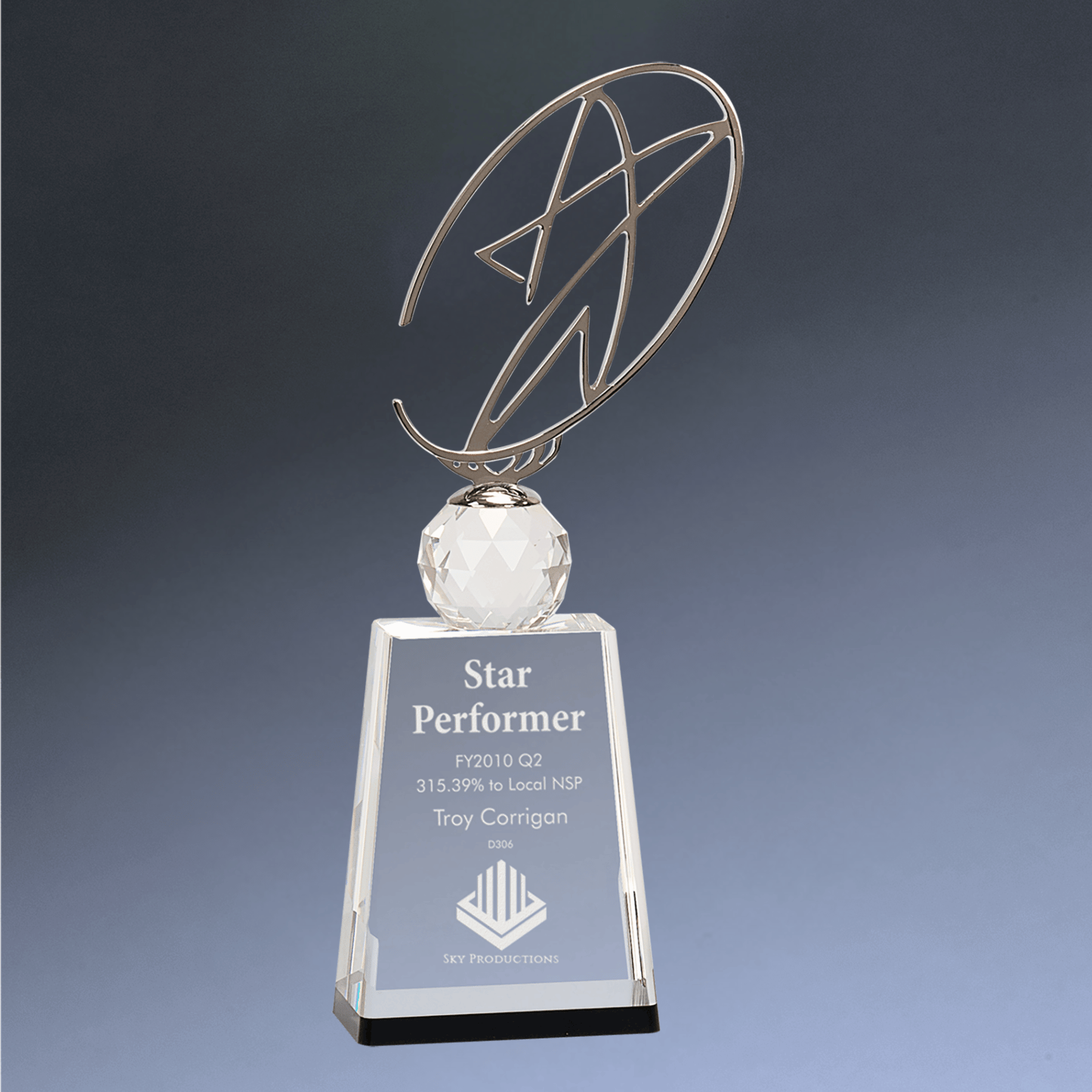 Crystal Star Awards and Paperweights with Custom Engraving