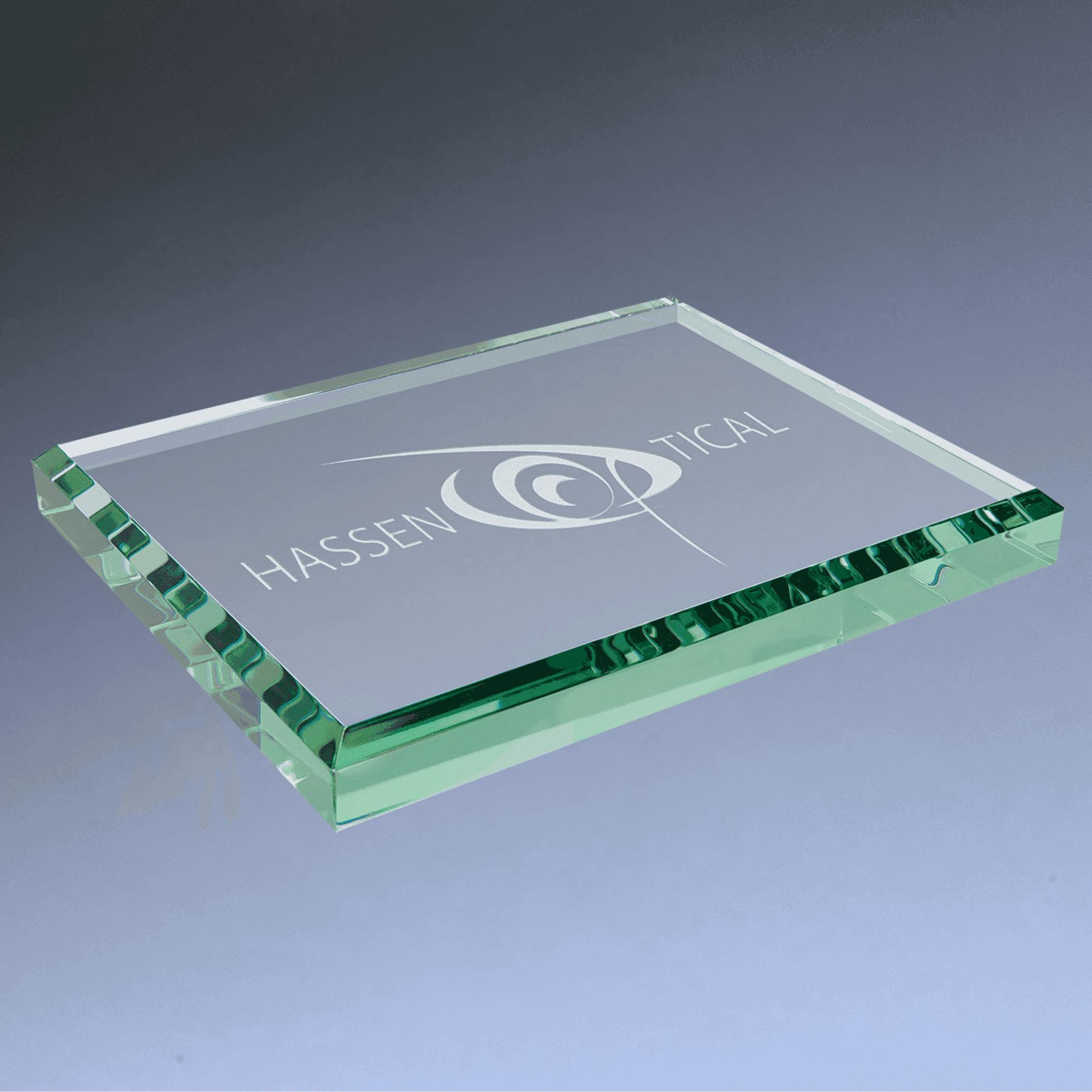 Rectangle Jade Glass Paperweight 