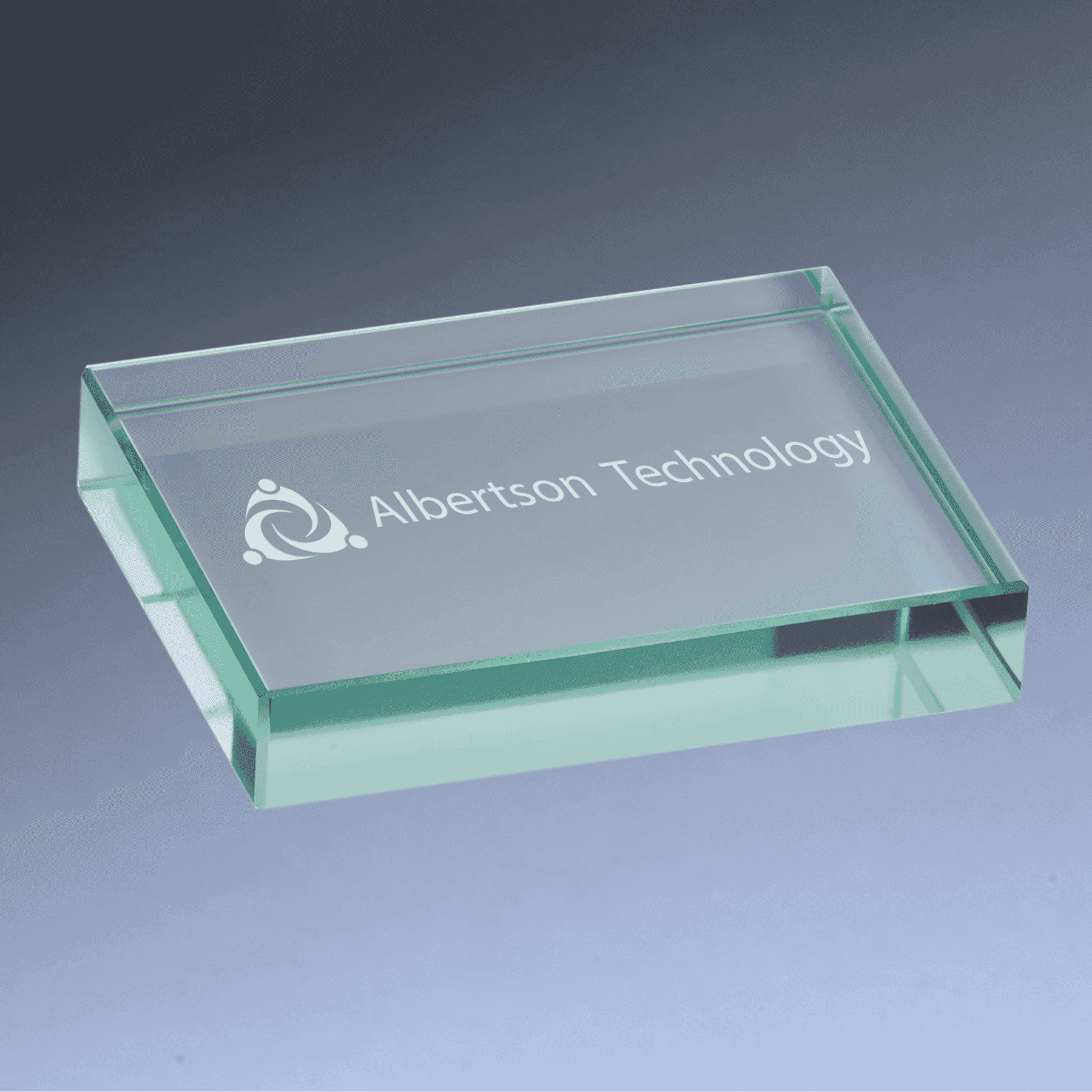Rectangle Jade Glass Paperweight 