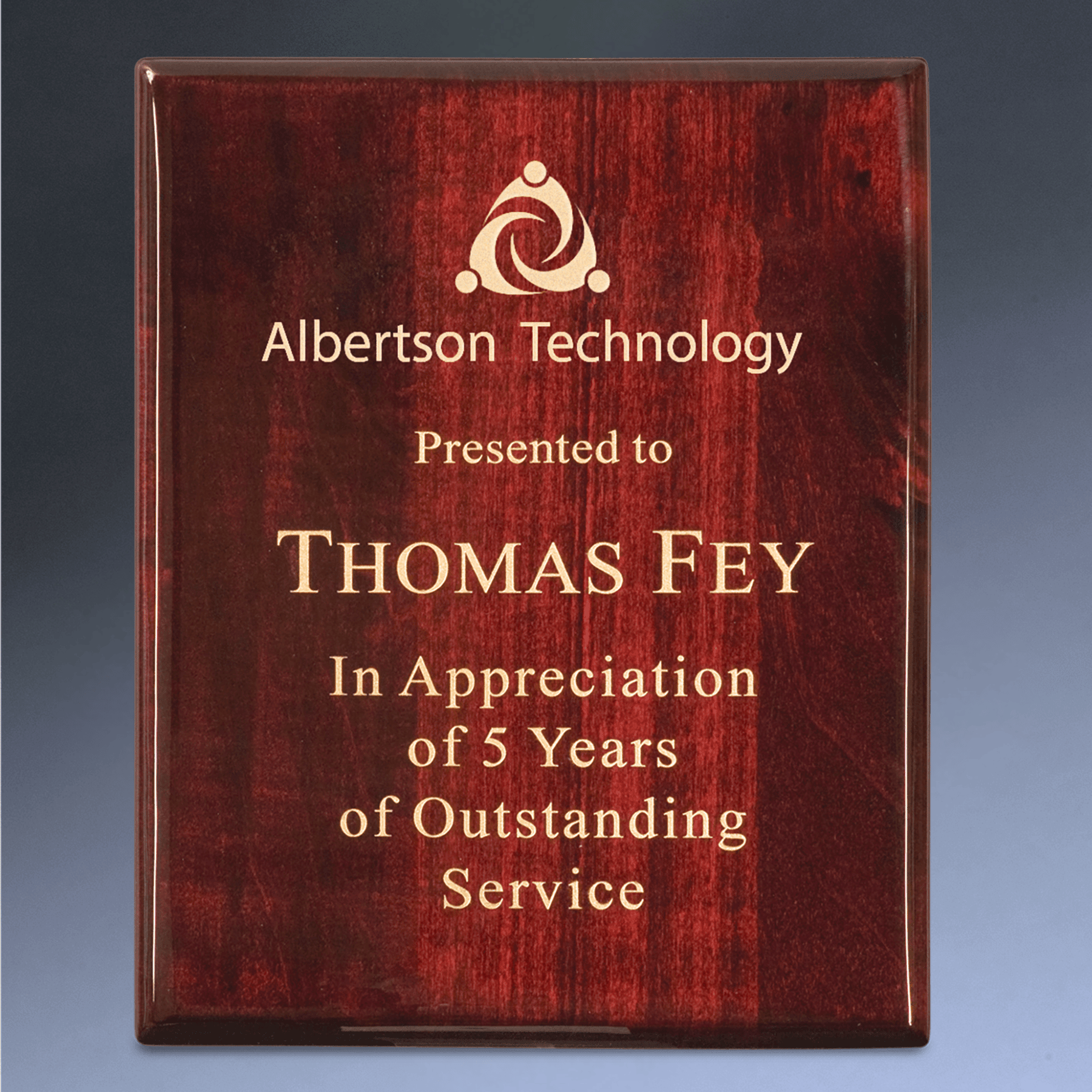 Premium Piano Finish Plaque Boards with Custom Engraving or Plate Add-On