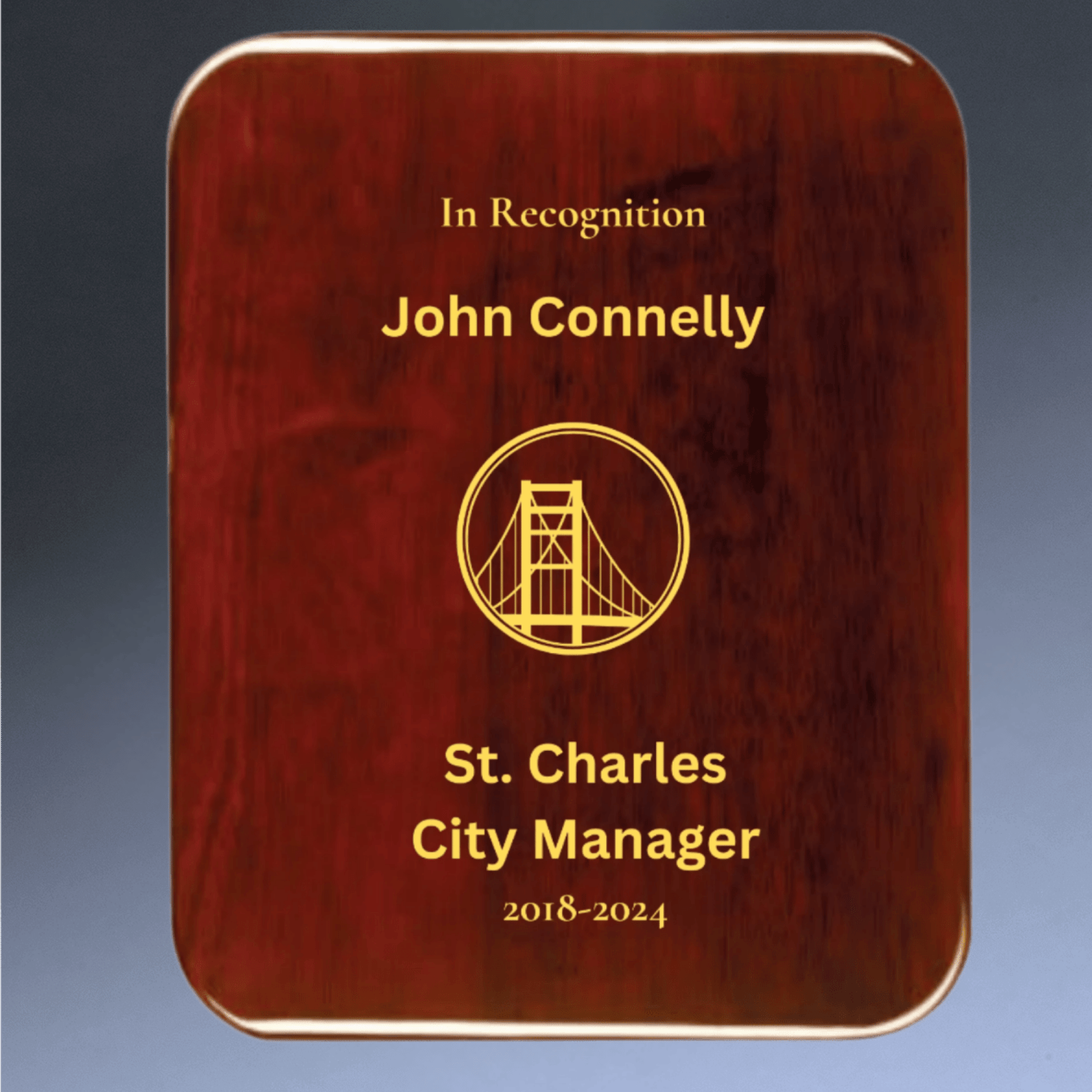 Piano Finish Teakwood Plaque Boards for Custom Awards and Displays Rosewood Piano Finish / Square / 6" x 8"
