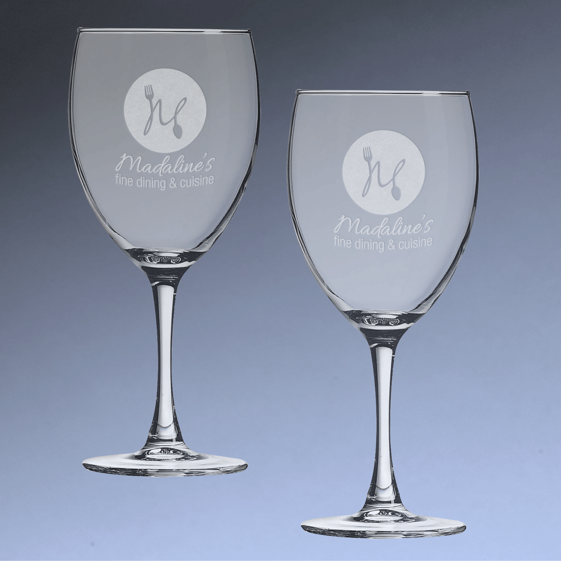 Custom Engraved Wine Glasses – Personalized Polar Camel Stemware Set of Two / 10.5 oz.