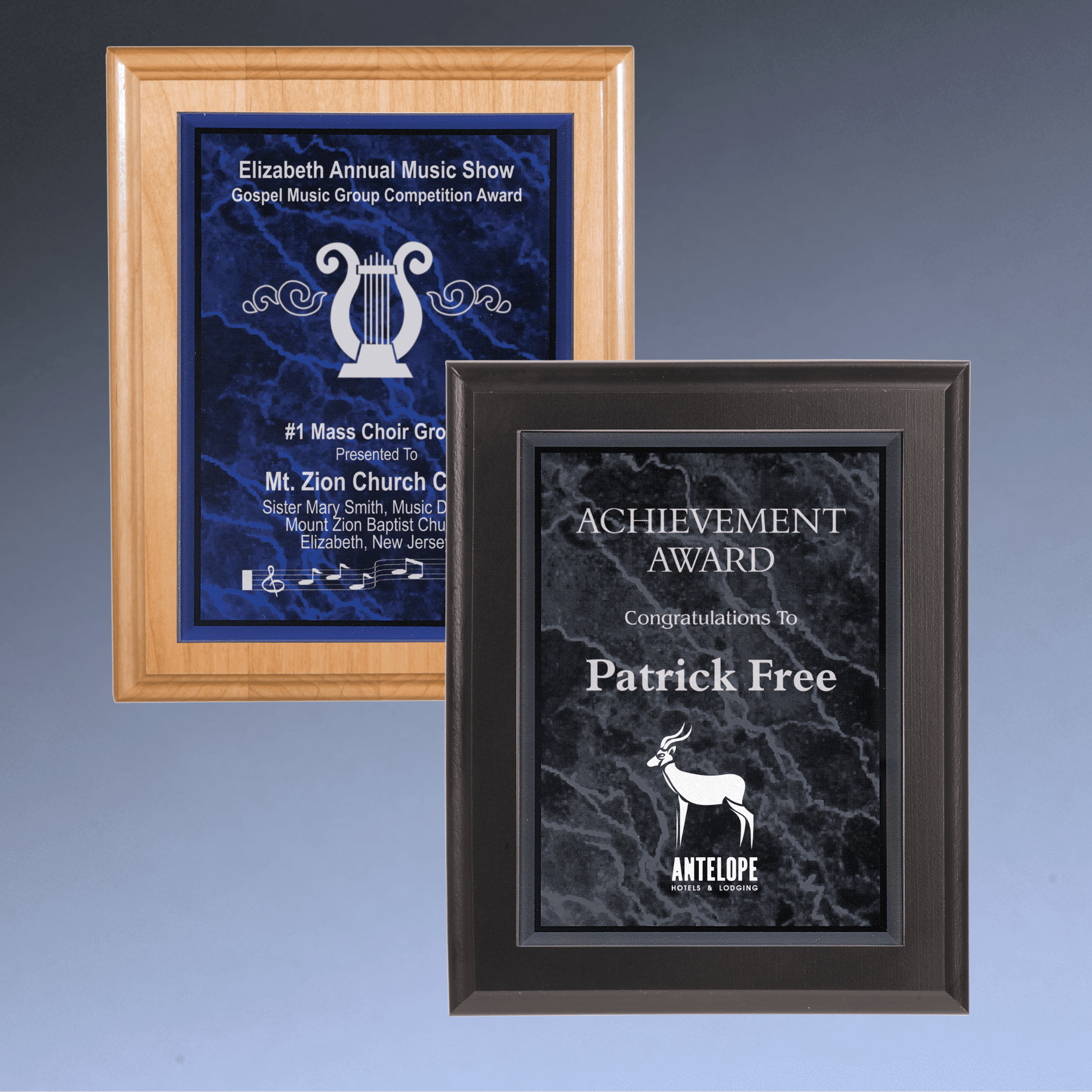 Marble Acrylic Plaque Plates for Plaque Boards and Custom Displays