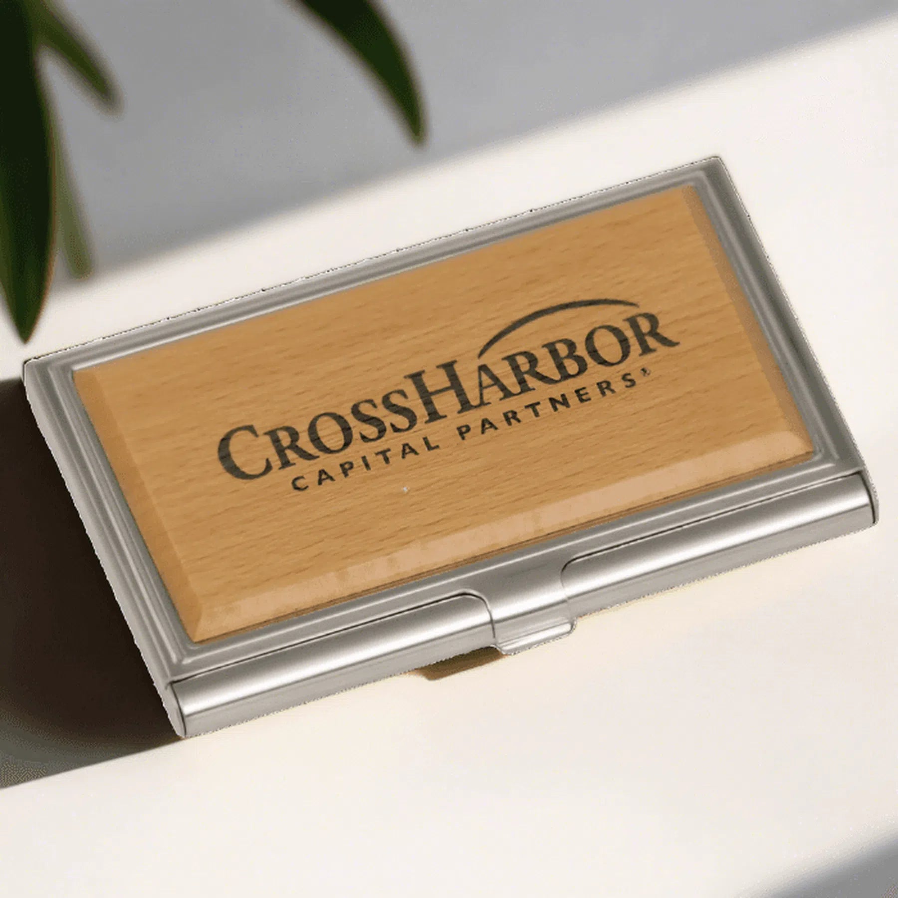 Metal and Wood Business Card Case