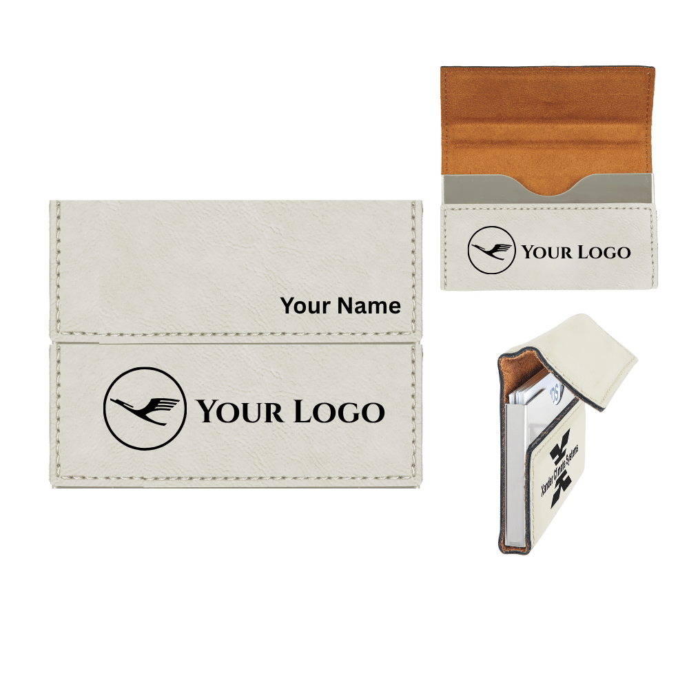 Business Card Cases- Hard Shell Leatherette with Magnetic Closure