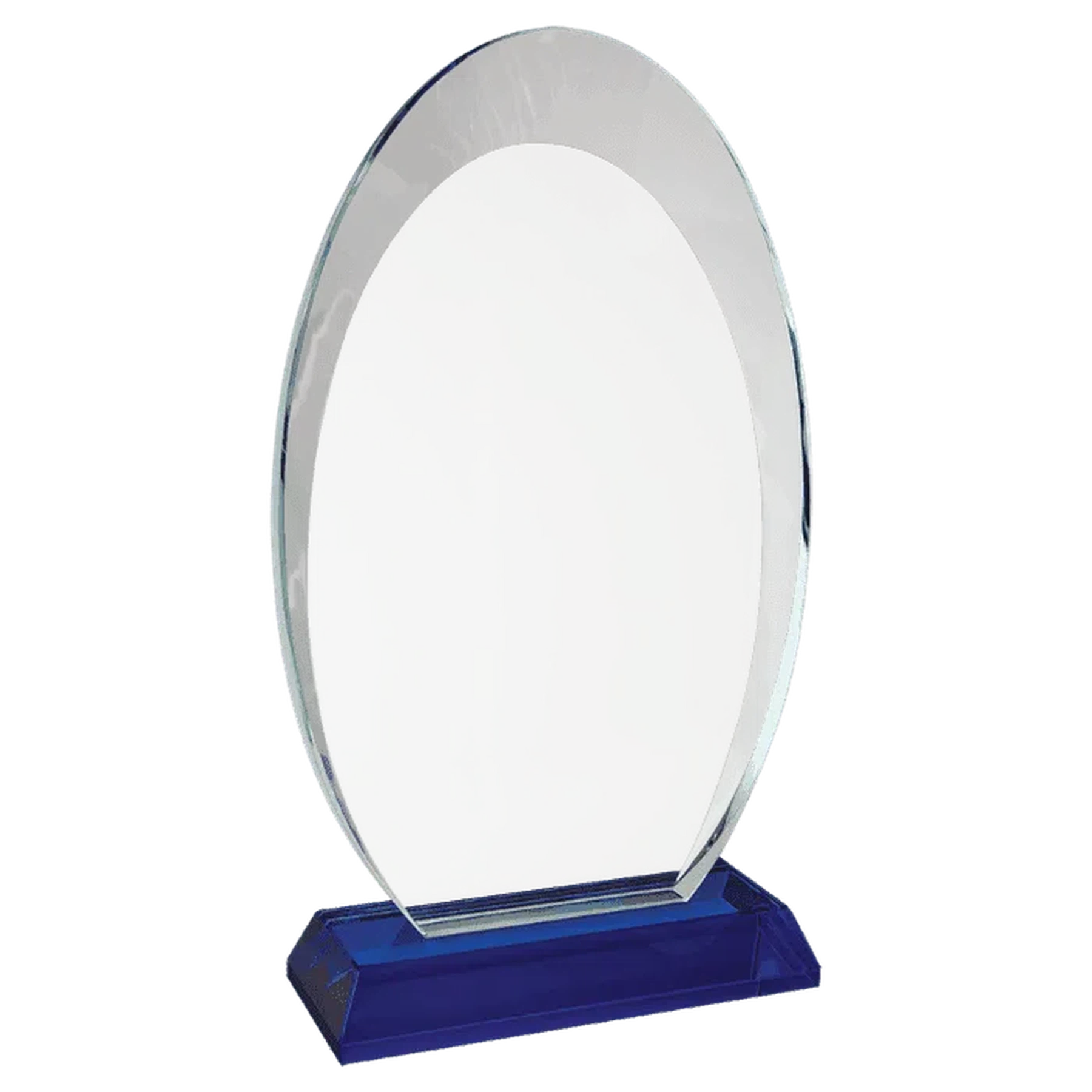 Oval Halo Glass with Blue Base