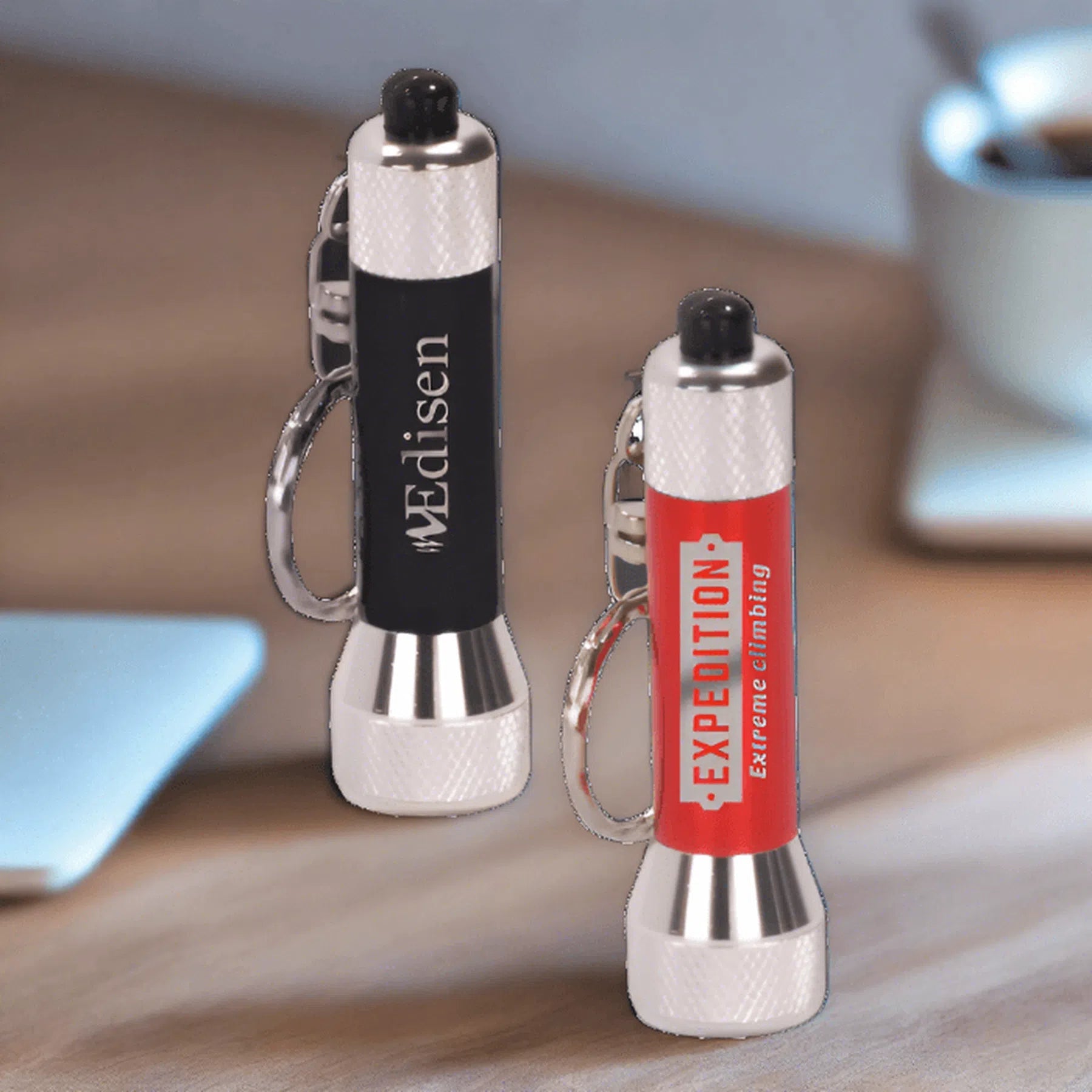 Personalized 5-LED Flashlight Keychain (Various Colors)