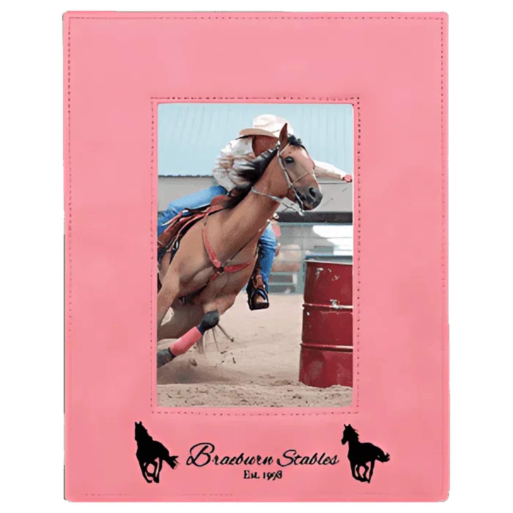 Pink Leatherette Frame (Various Sizes)