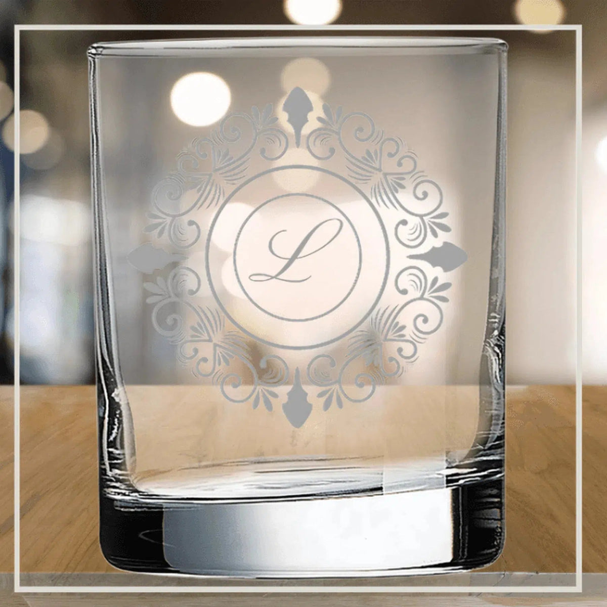 Personalized Whiskey Glass - On-the-Rocks Cocktail Glassware Classic / 10.5 oz. / Single Glass (Engraving Included)