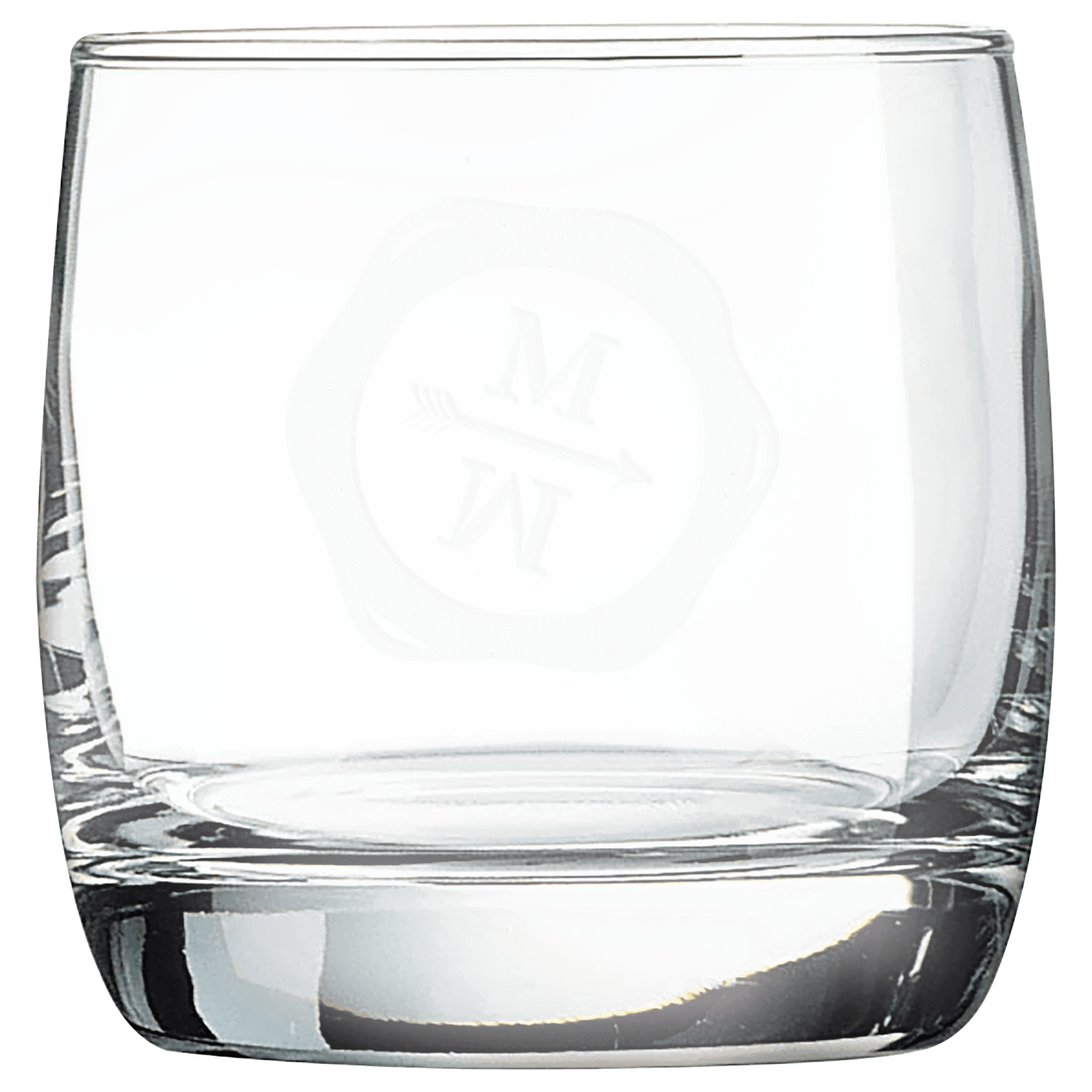 Personalized Whiskey Glass - On-the-Rocks Cocktail Glassware Rounded / 10 oz. / Single Glass (Engraving Included)