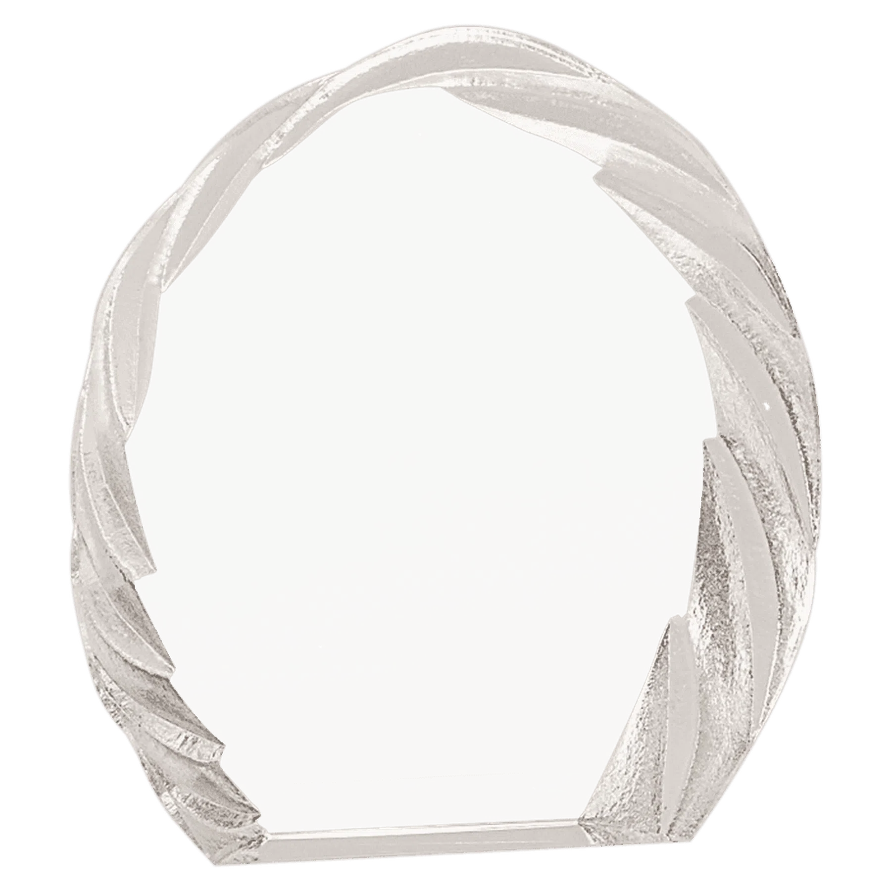 Premier Oval Crystal with Decorative Edge