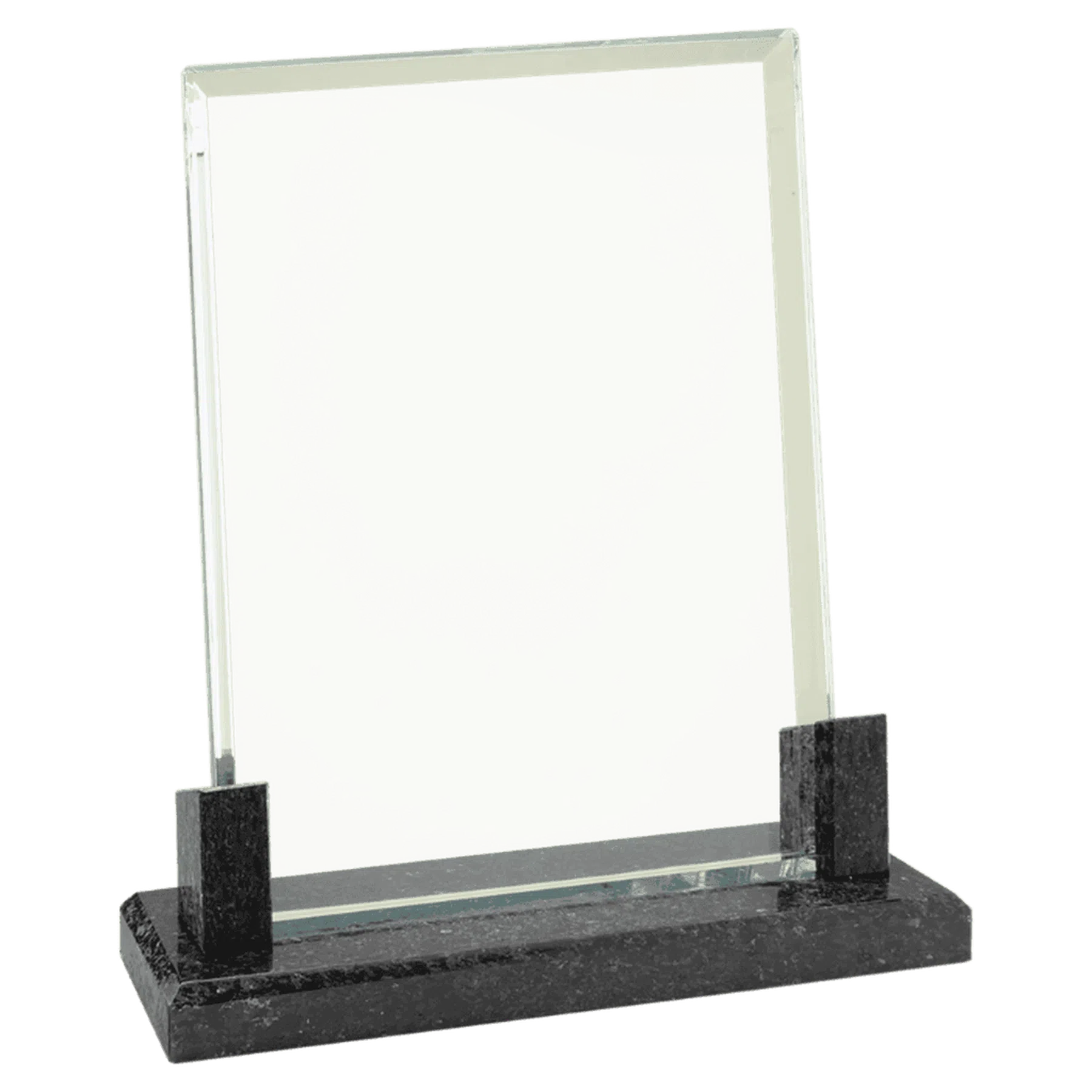 Rectangle Glass with Black Marble Base