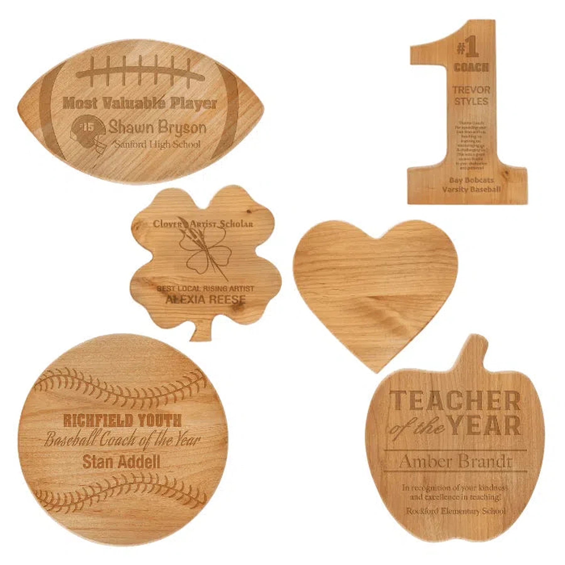 Red Alder Sport and Specialty Plaques