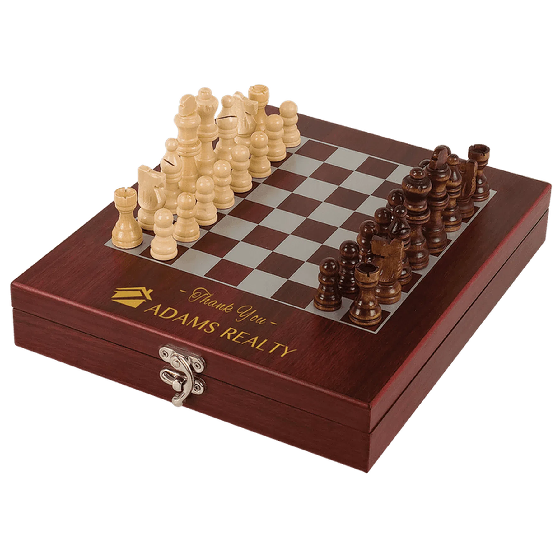 Rosewood Finish Chess Set