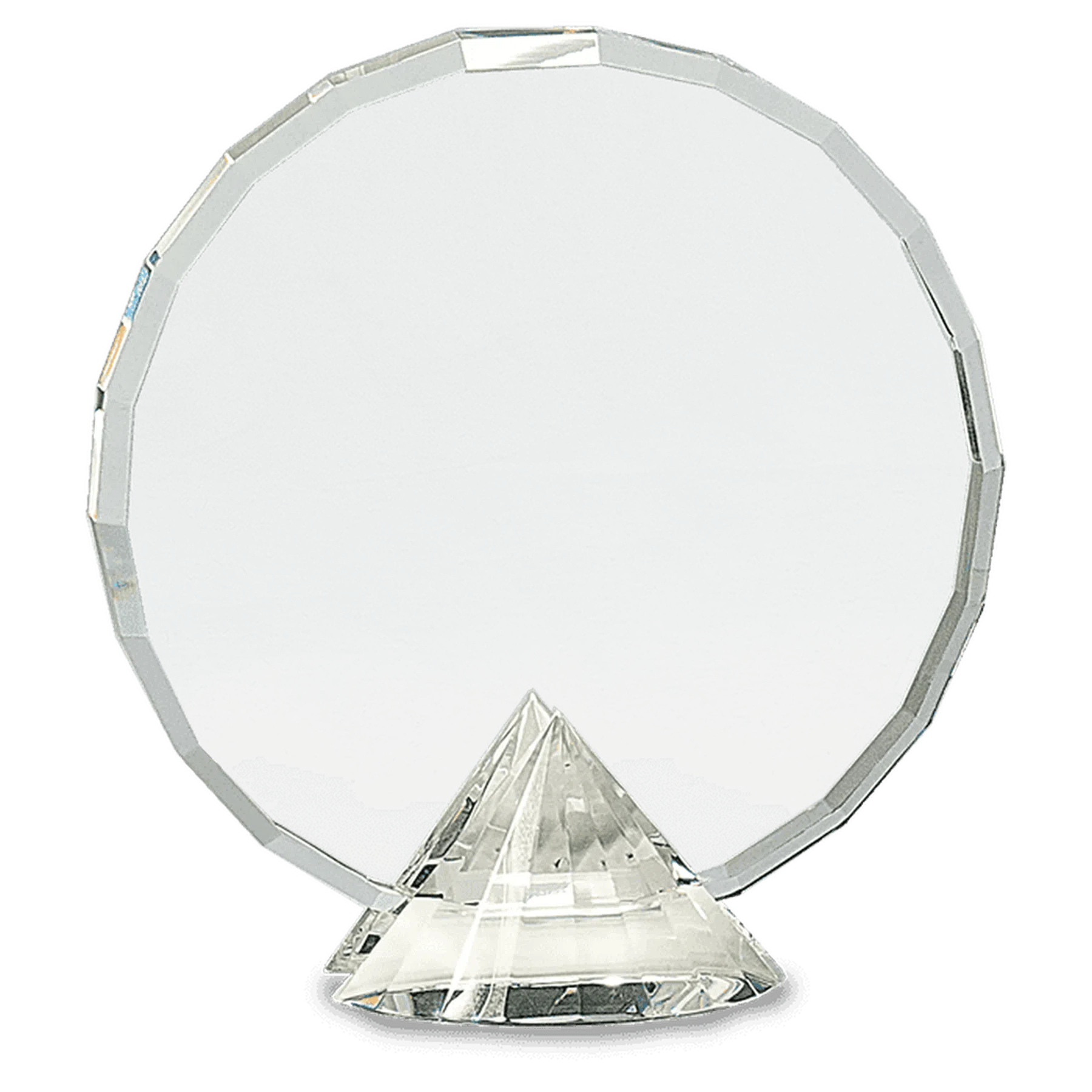 Round Crystal on Clear Diamond Base