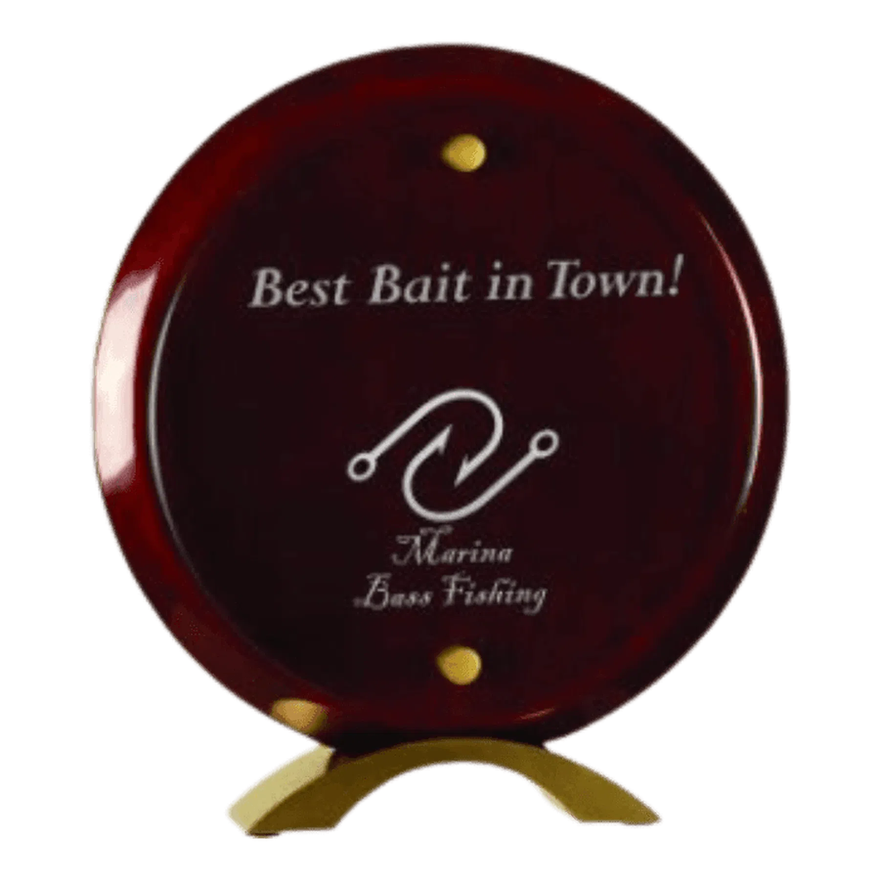 Round Piano Finish Floating Acrylic Stand-Ups (Rosewood or Black)