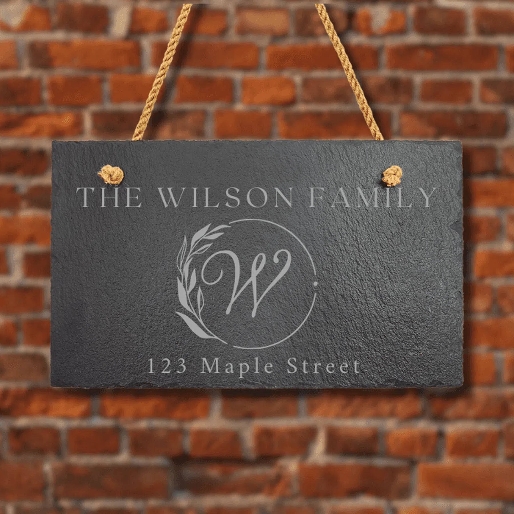 Slate Decor Sign with Hanger String (Oval, Round or Rectangle)