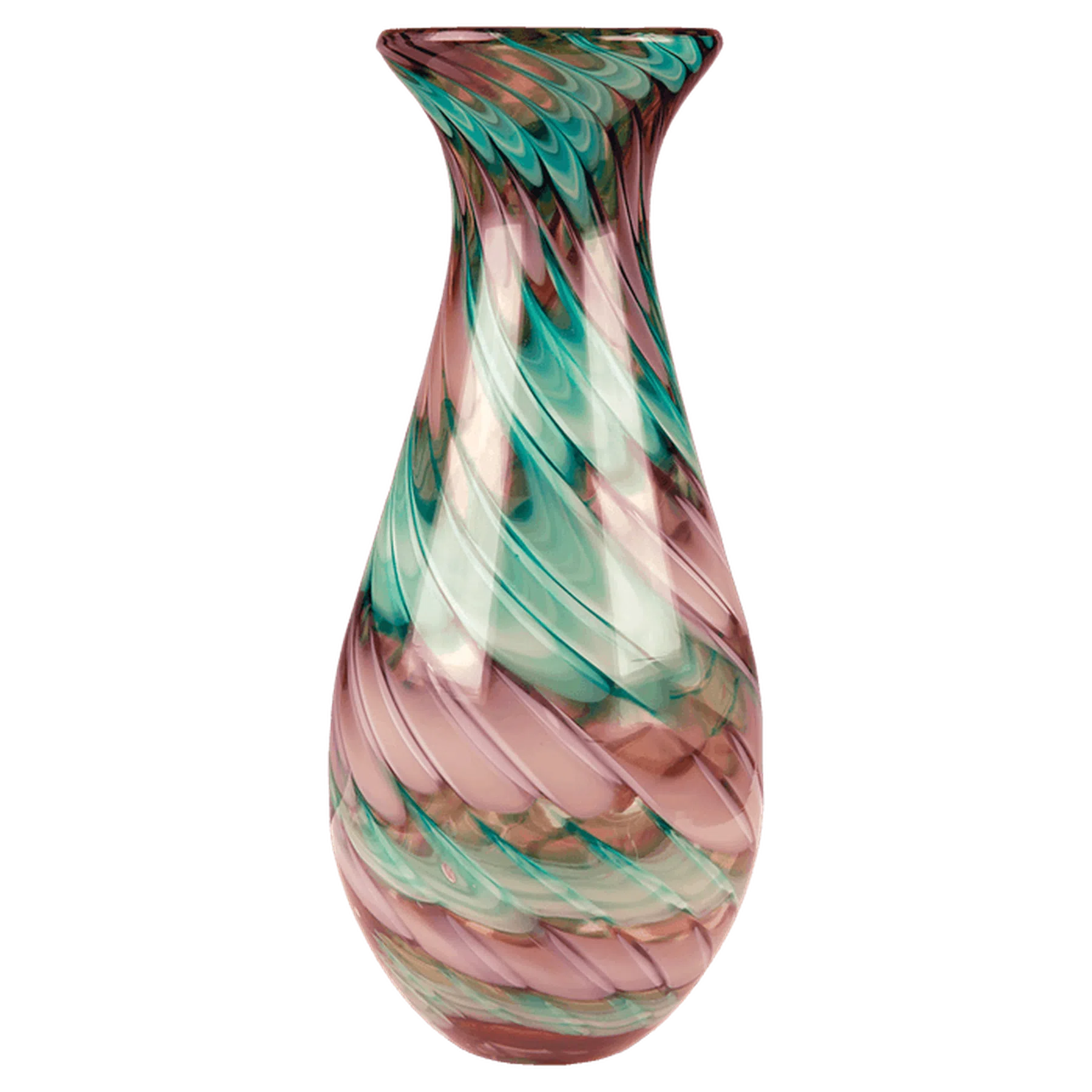 Swirl Art Glass Vase