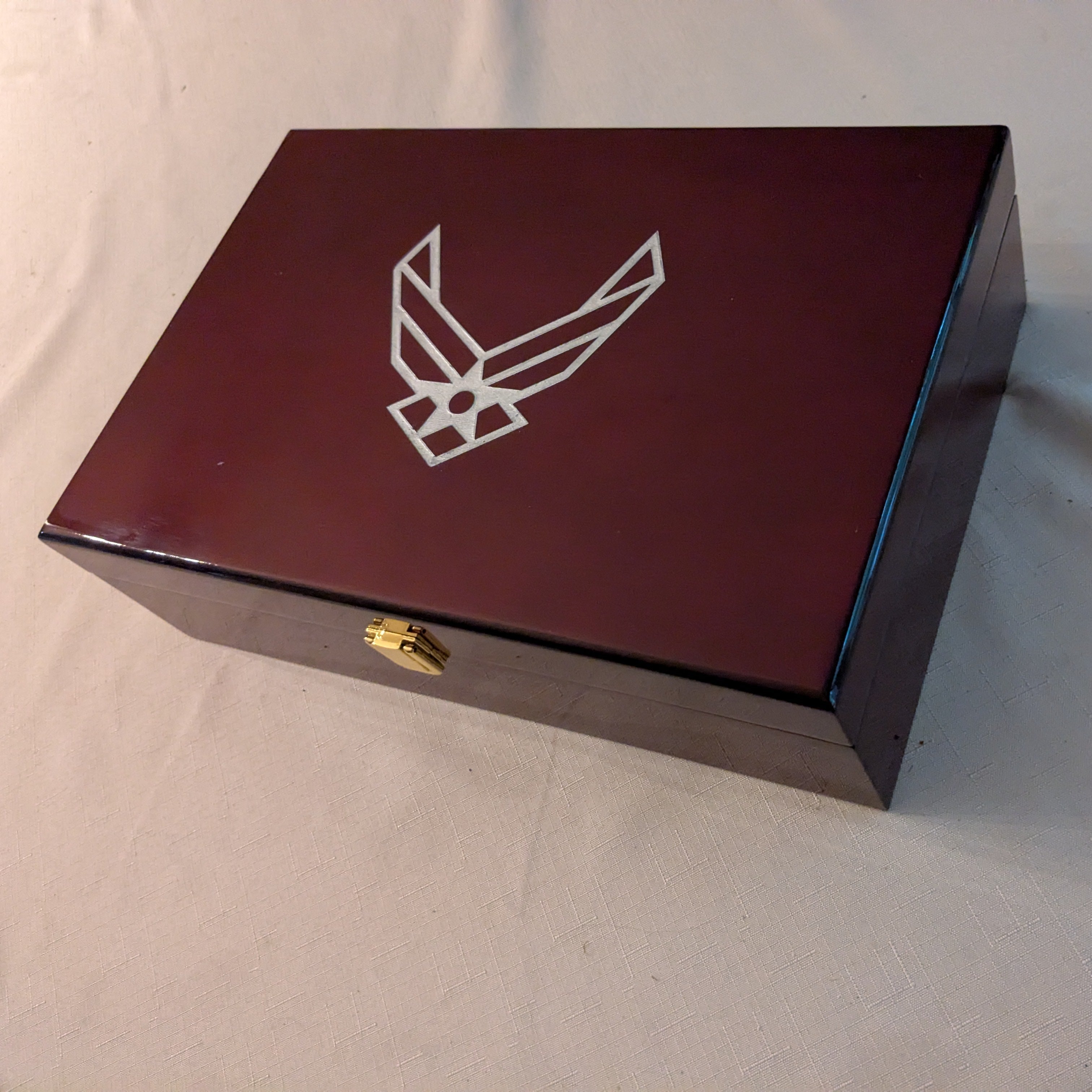 Veteran Recognition - Engraved Medal Box with Silver Fill