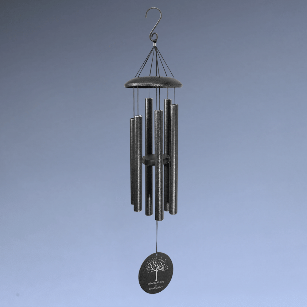 Personalized Black Aluminum Wind Chime – 30" & 36"