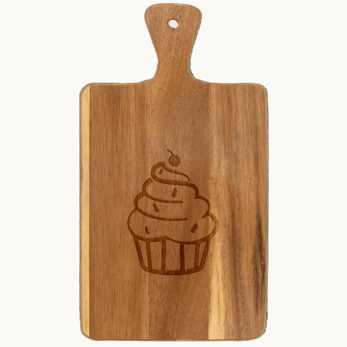 Custom Engraved Acacia & Slate Charcuterie Board with Paddle Handle -