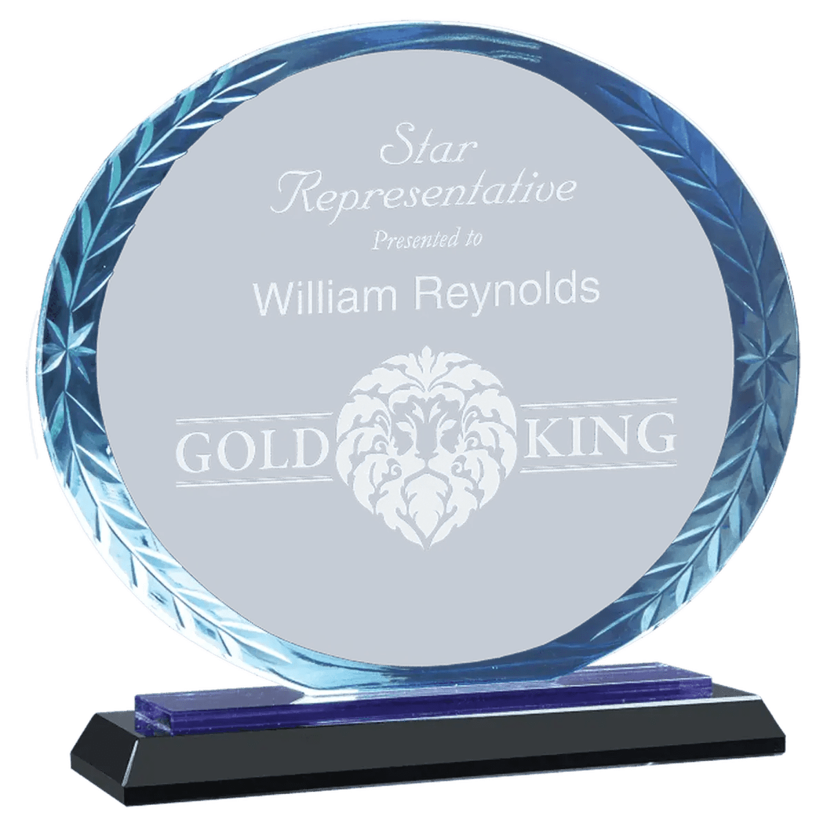 Accent Glass Awards in Fan, Flame, and Diamond Designs - Rectangle