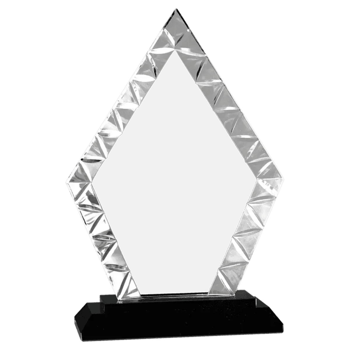 Accent Glass Awards in Fan, Flame, and Diamond Designs - Rectangle