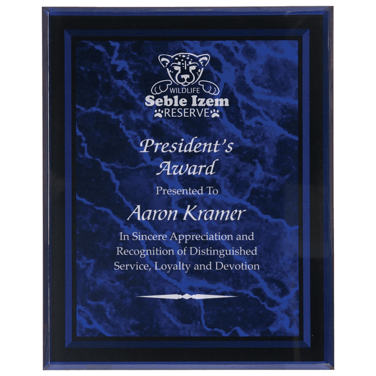 Acrylic Award Plaque – Marble, Stars & Stripes or Solid Black - 7" x 9"