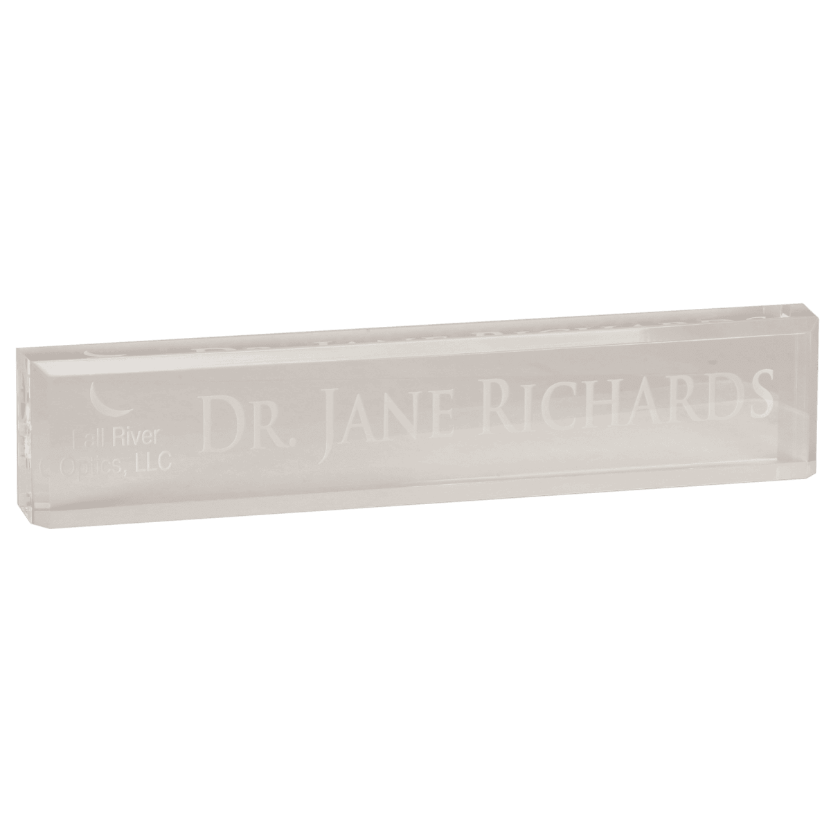 Acrylic Name Bar - Clear or Black - Clear