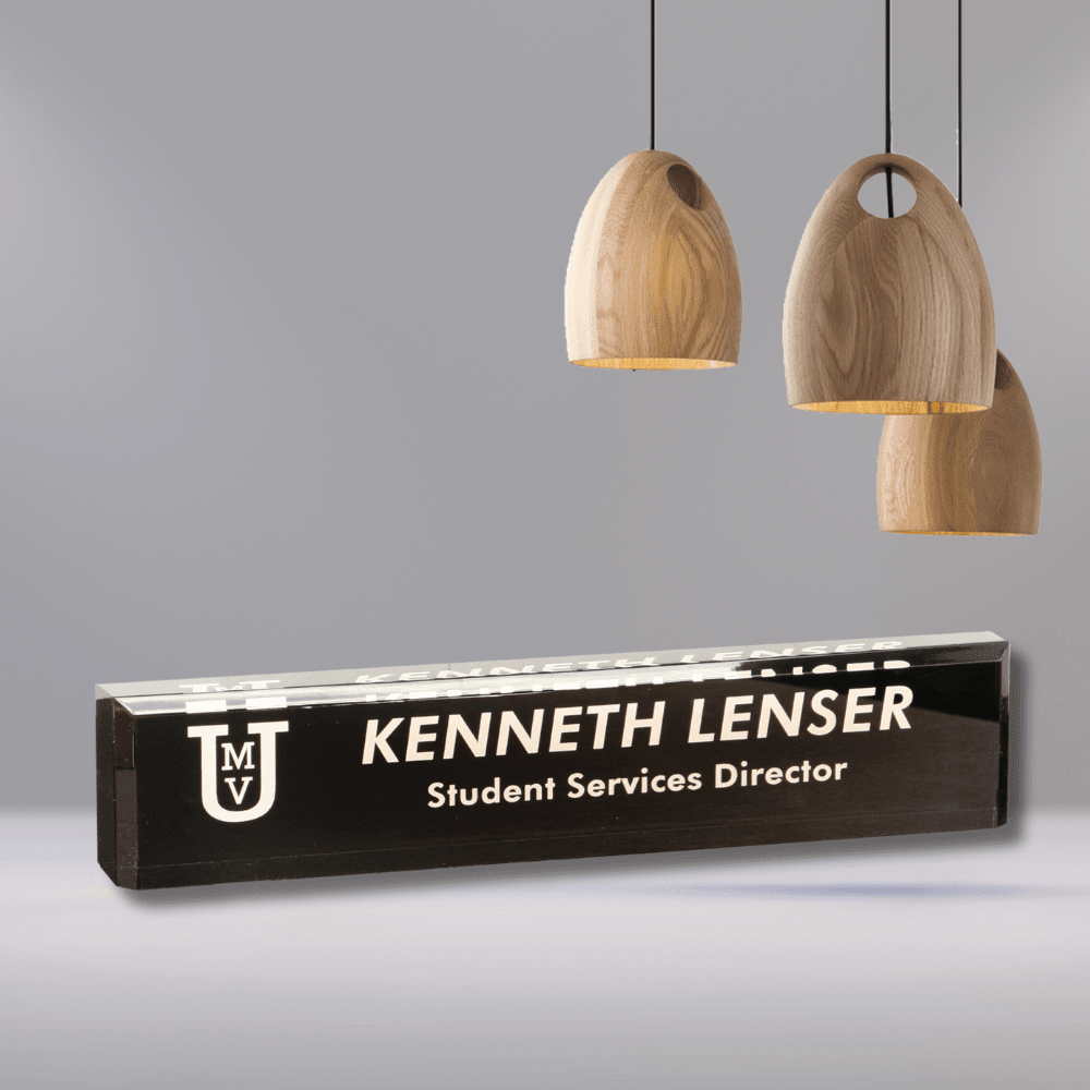 Acrylic Name Bar - Clear or Black - Black