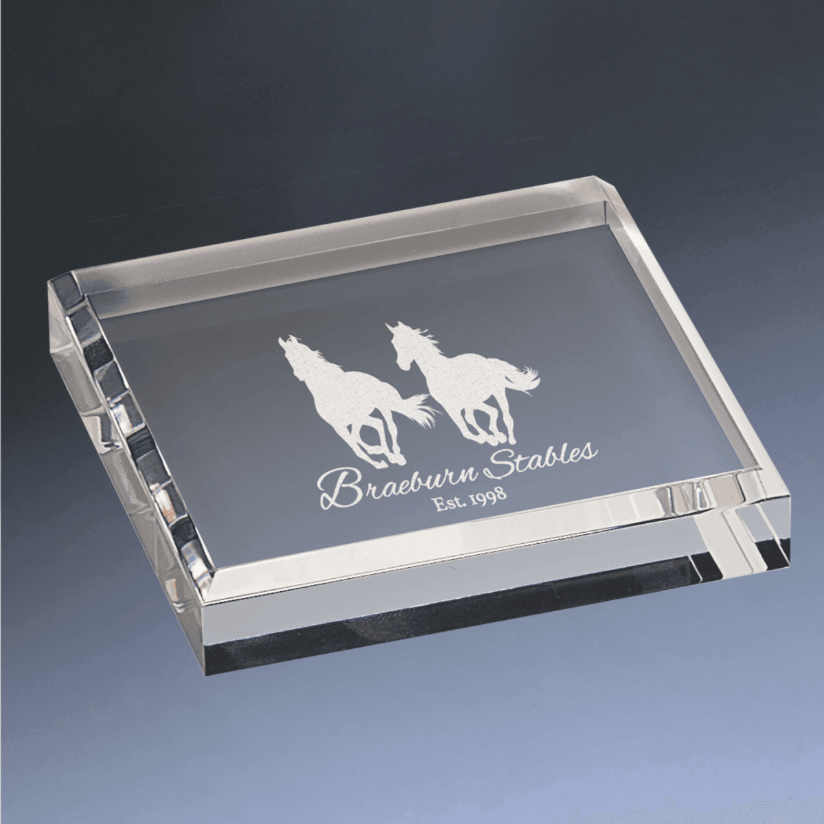 Acrylic Paperweights with Engraved Personalization - Square