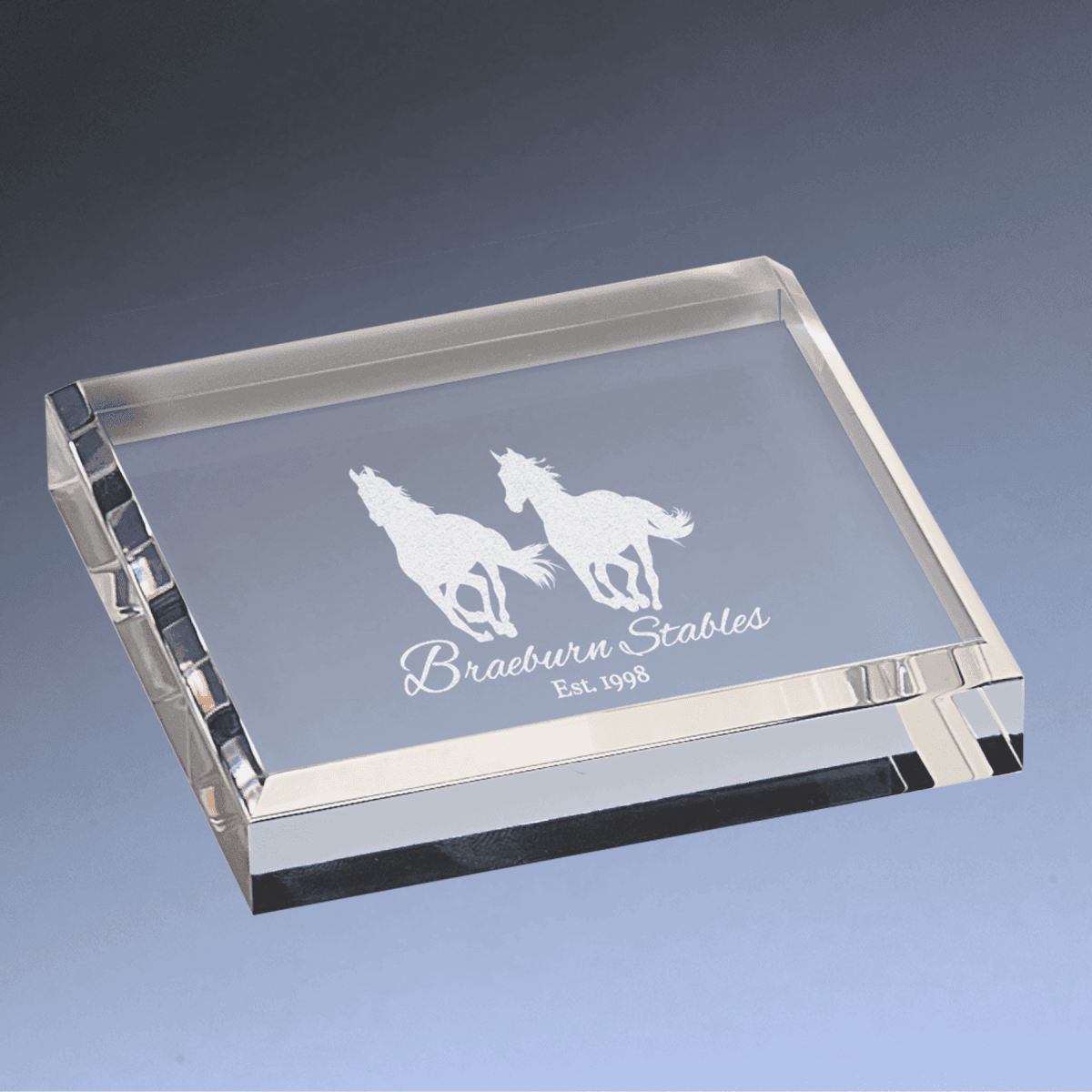 Acrylic Paperweights with Engraved Personalization - Square