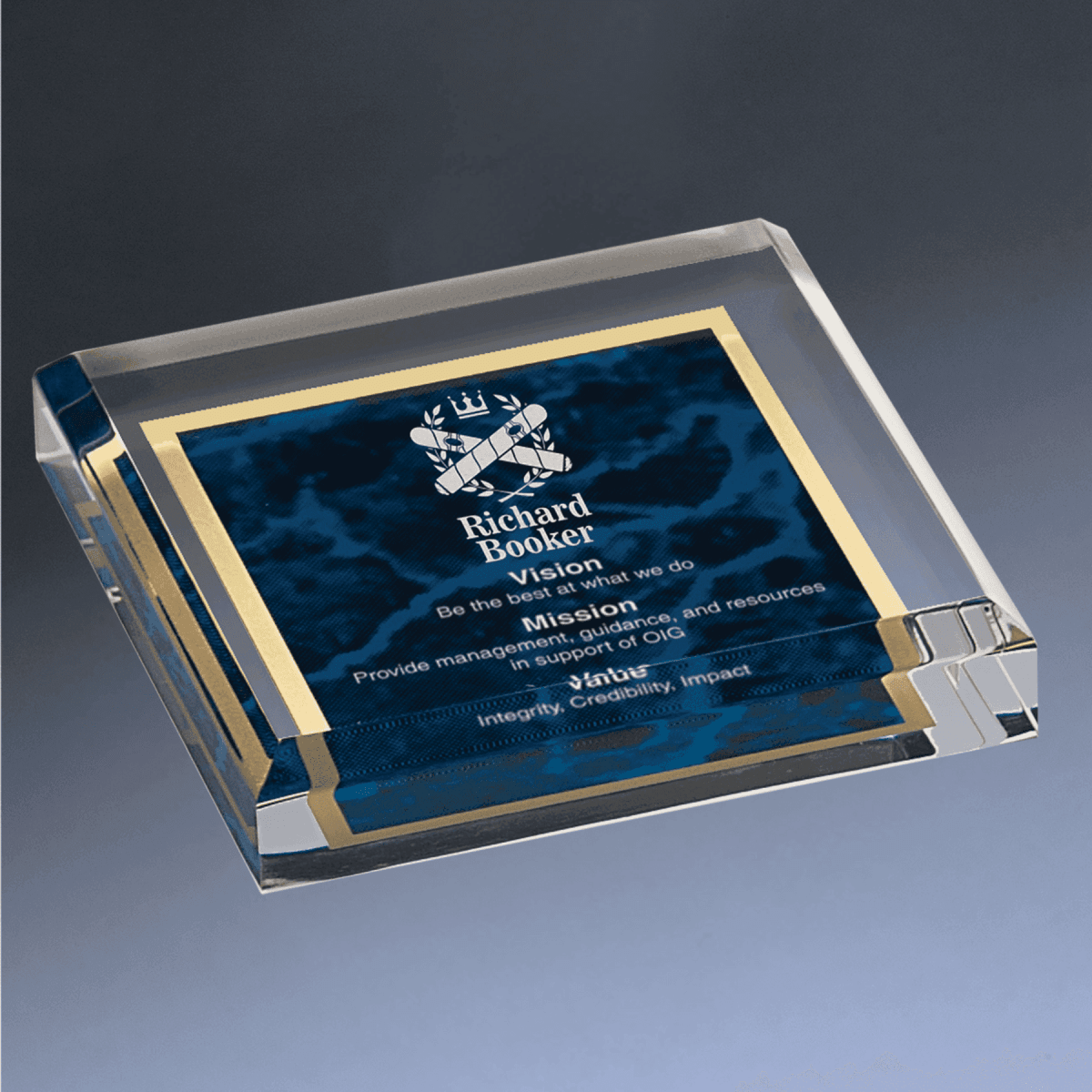 Acrylic Paperweights with Engraved Personalization - Square