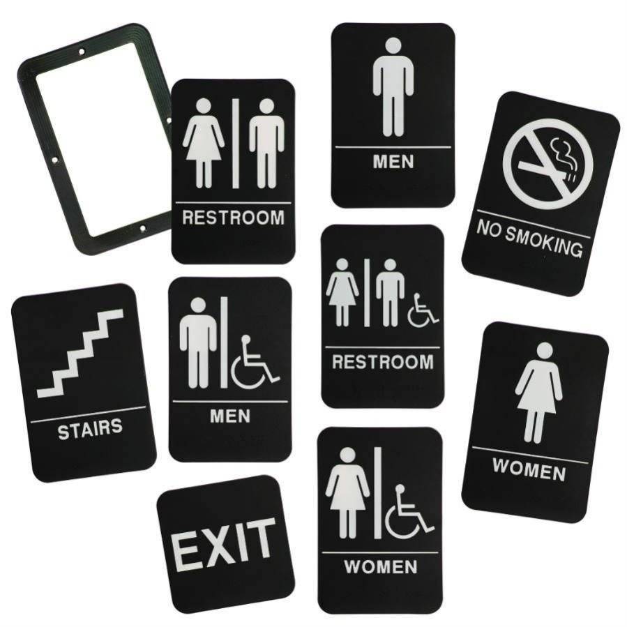 ADA Compliant Signs - Restroom and Access Signs with Braille - LightForce Laser Engraving, LLC