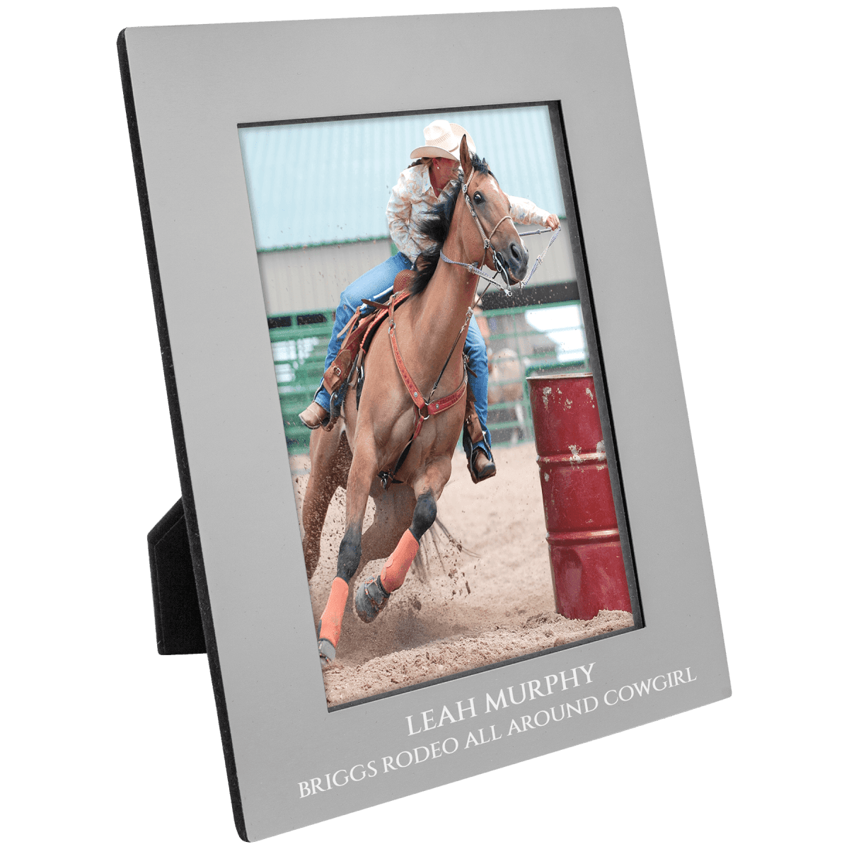 Aluminum Picture Frames in Silver or Black with Personalized Engraving - Silver