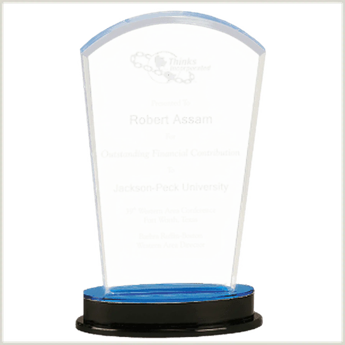 Arch Impress Acrylics with Mirror Base - LightForce Laser Engraving, LLC