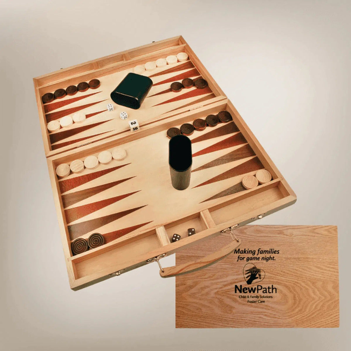 Backgammon Game Gift Set (Schima Wood) - LightForce Laser Engraving, LLC