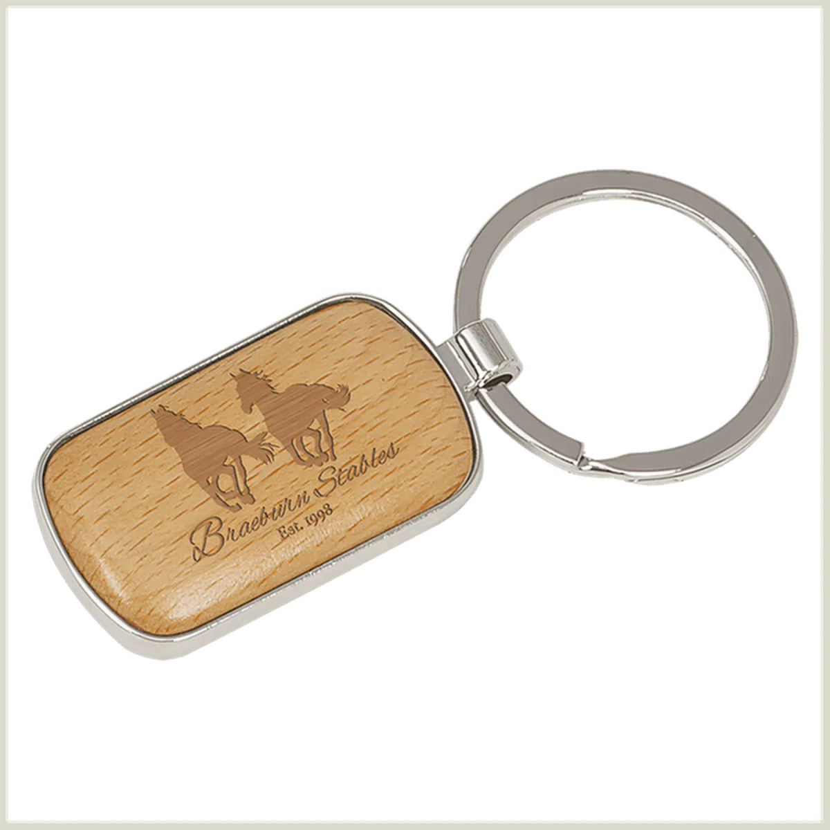 Beechwood Keychain (Various Styles) - LightForce Laser Engraving, LLC