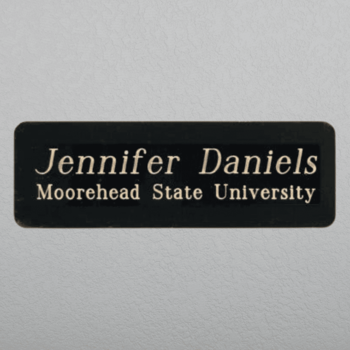 Black Brass Name Badges and Plates - Double Post Clutch Pin Backing