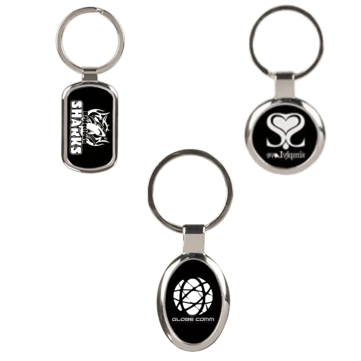 Black Metal Keychains - LightForce Laser Engraving, LLC