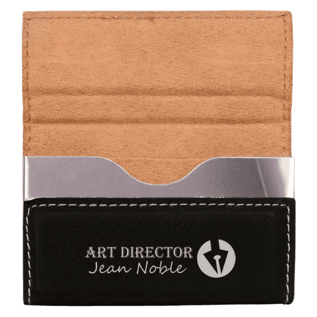 Business Card Case - Hard Shell Leatherette with Magnetic Closure - Red