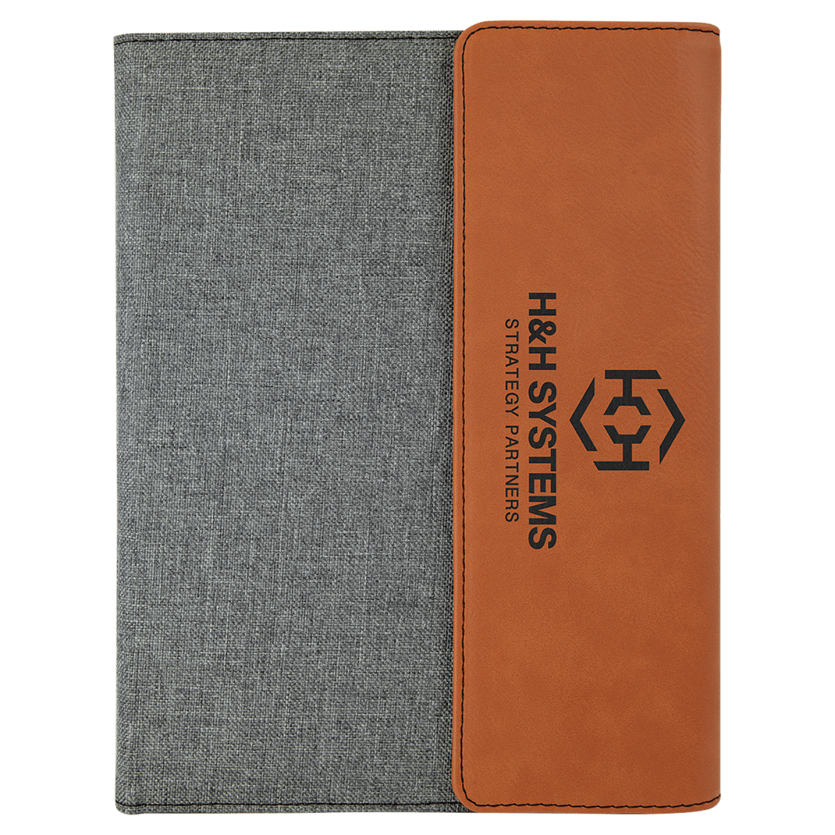 Canvas Portfolios - With Notepad and Magnetic Closure - Gray