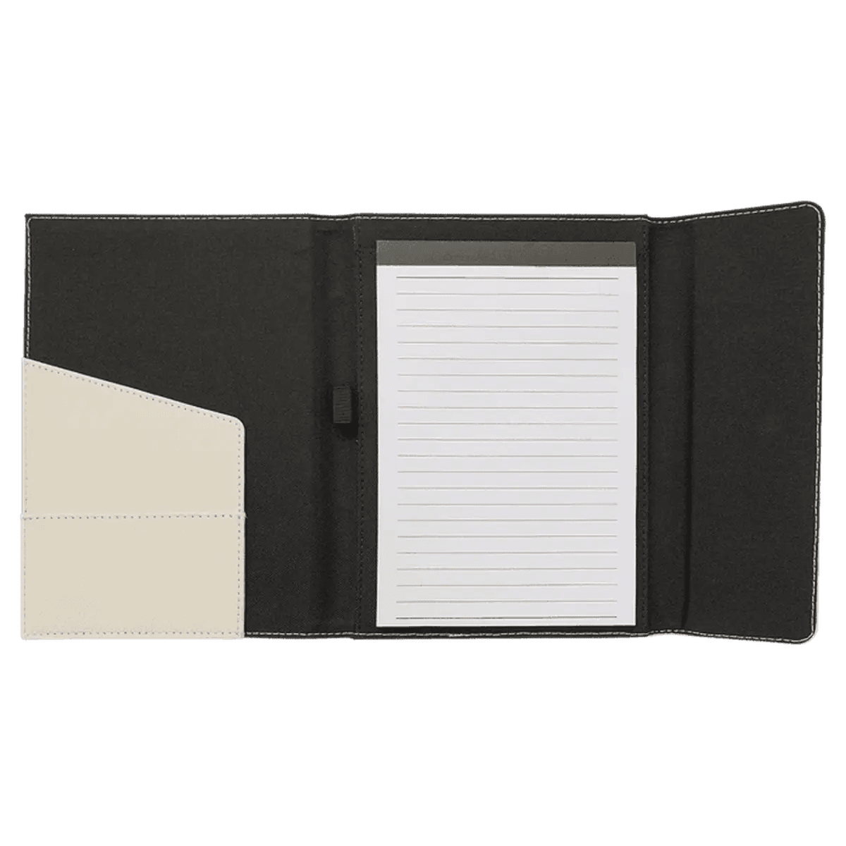 Canvas Portfolios - With Notepad and Magnetic Closure - Black