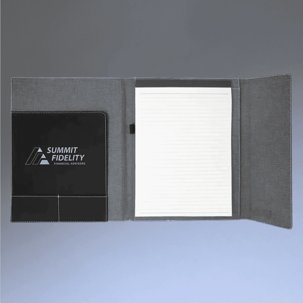 Canvas Portfolios - With Notepad and Magnetic Closure - Gray