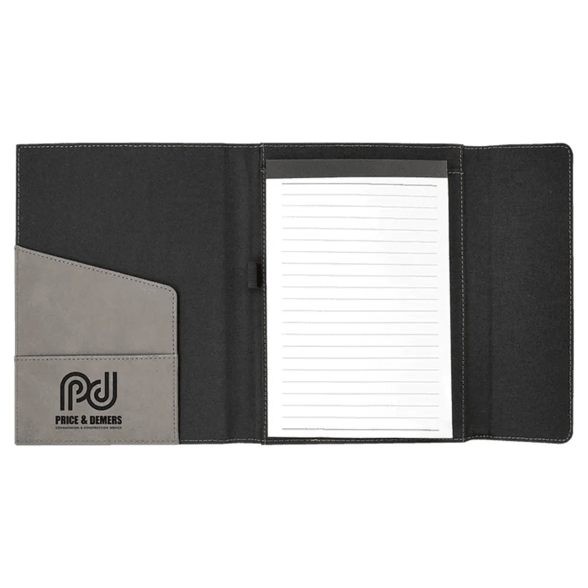 Canvas Portfolios - With Notepad and Magnetic Closure - Black