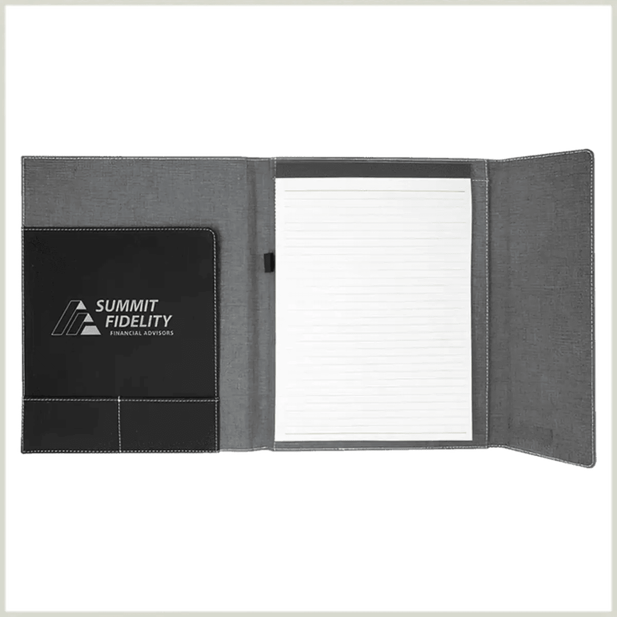 Canvas Portfolios - With Notepad and Magnetic Closure - Black