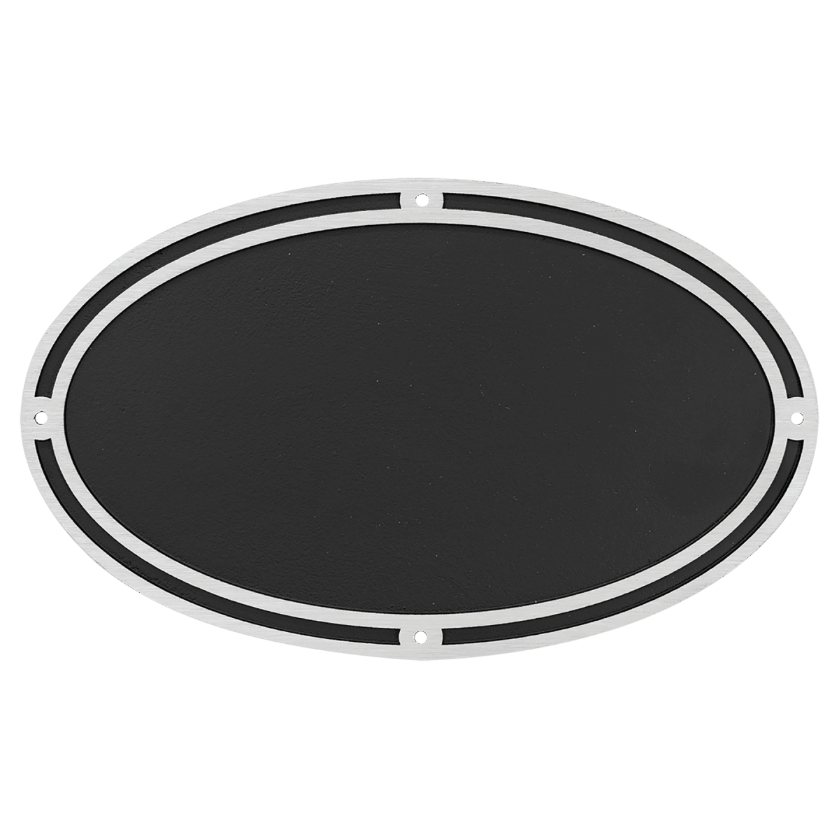 Cast Aluminum Signs & Plaques | Outdoor Memorial Plaque - Black/Brushed Silver